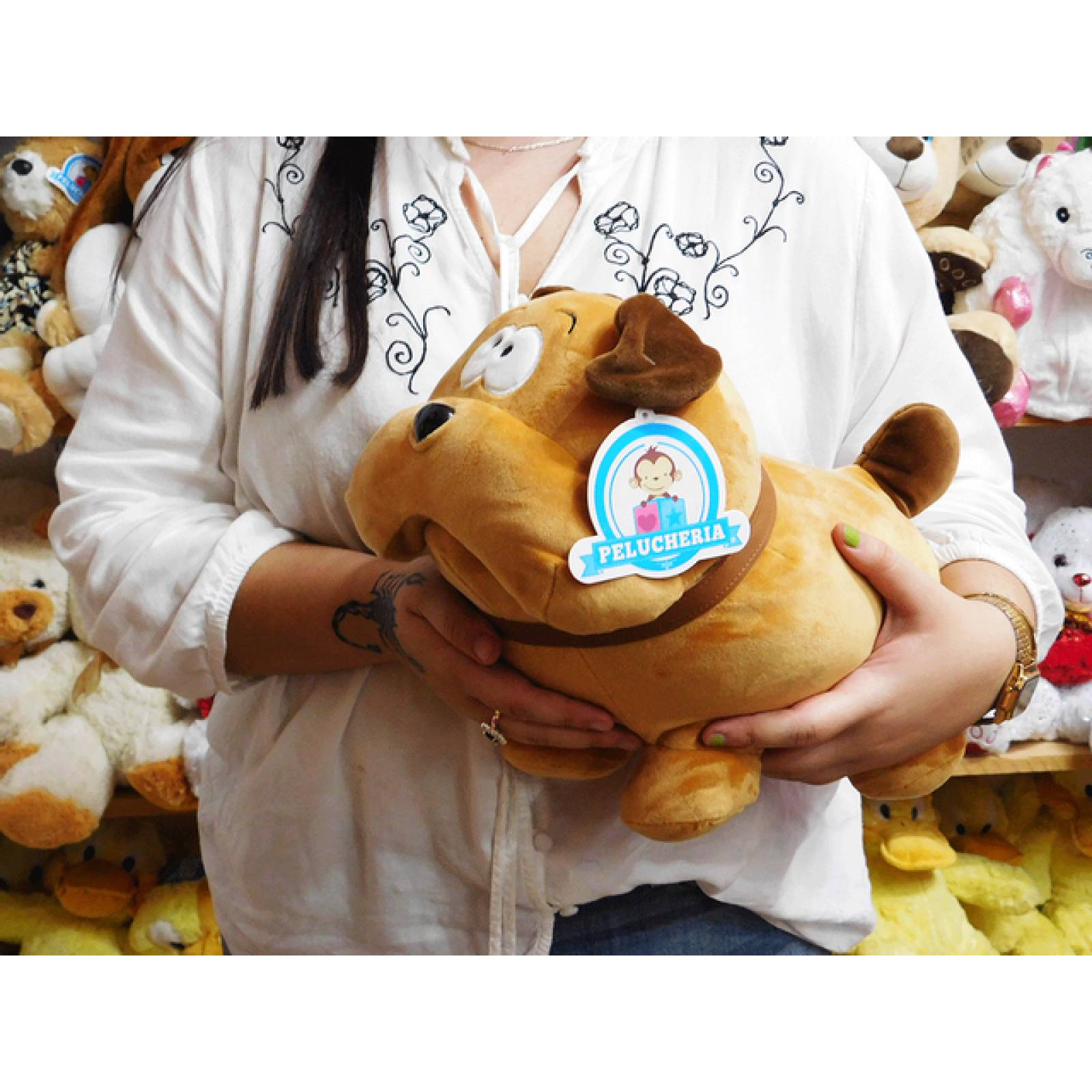 bulldog de peluche