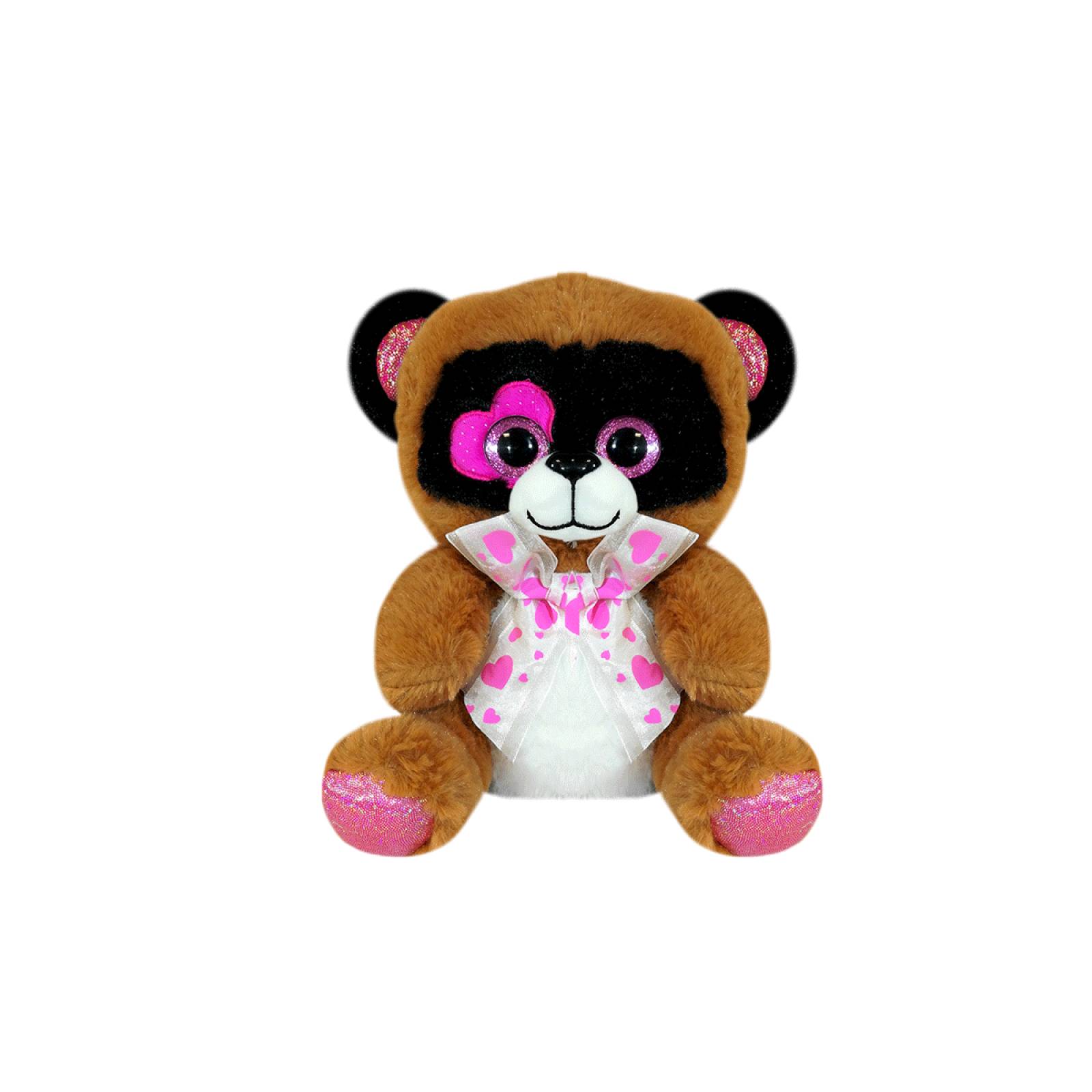 Mapache de peluche con ojos brillantes 23cm PELUCHERIA