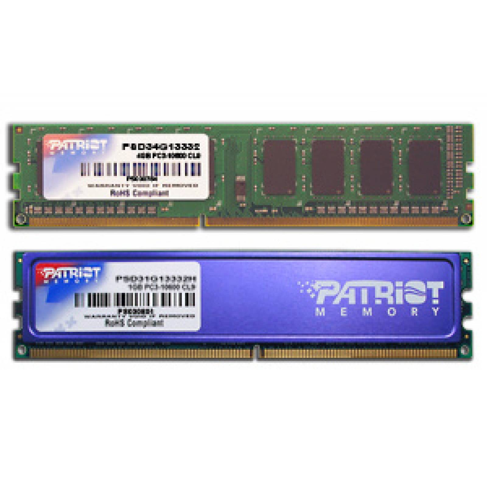 Memoria Ram Patriot Signature Ddr3 4gb 1333mhz Psd34g13332