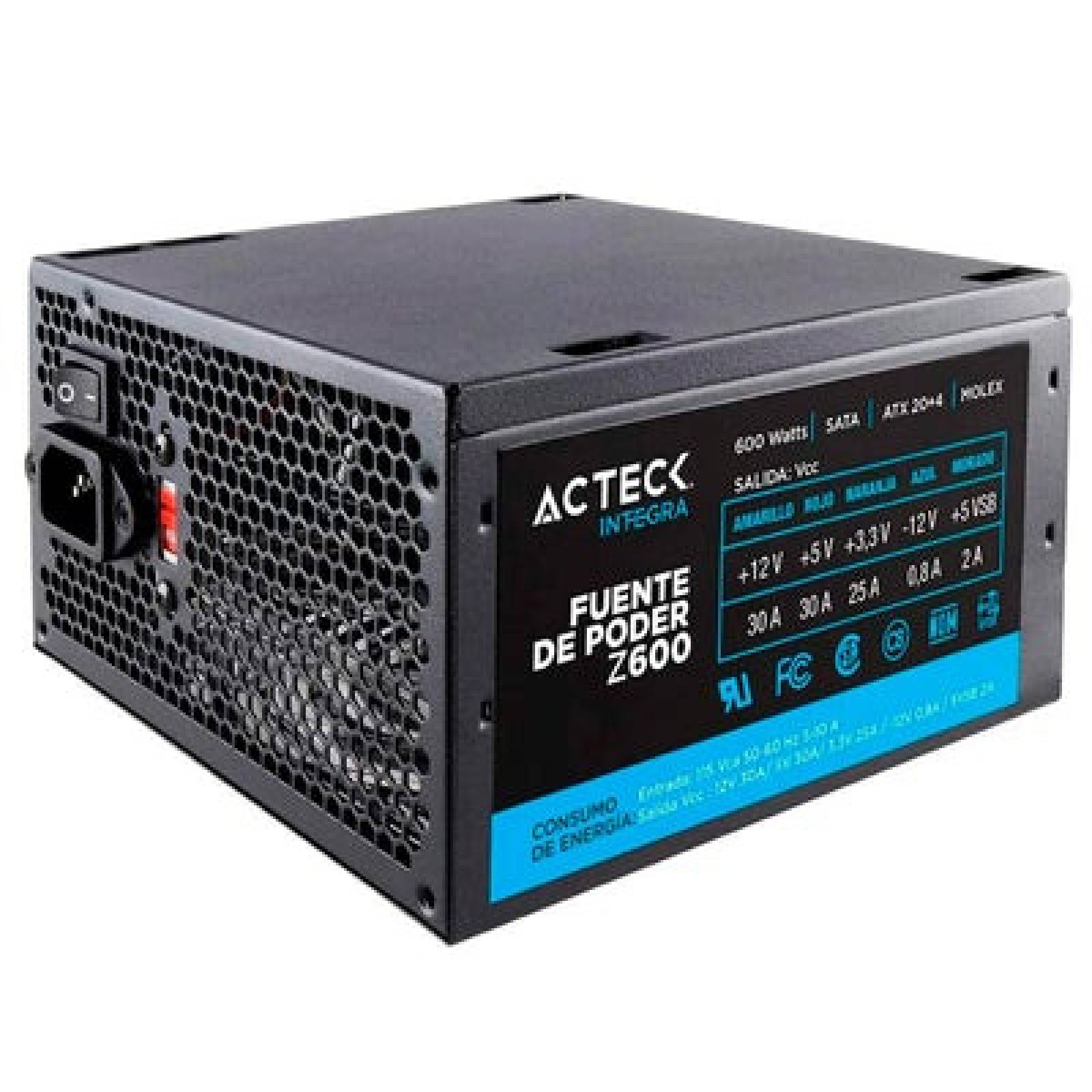 Fuente De Poder Para Pc Acteck Power-s Z600 600w Es-05003