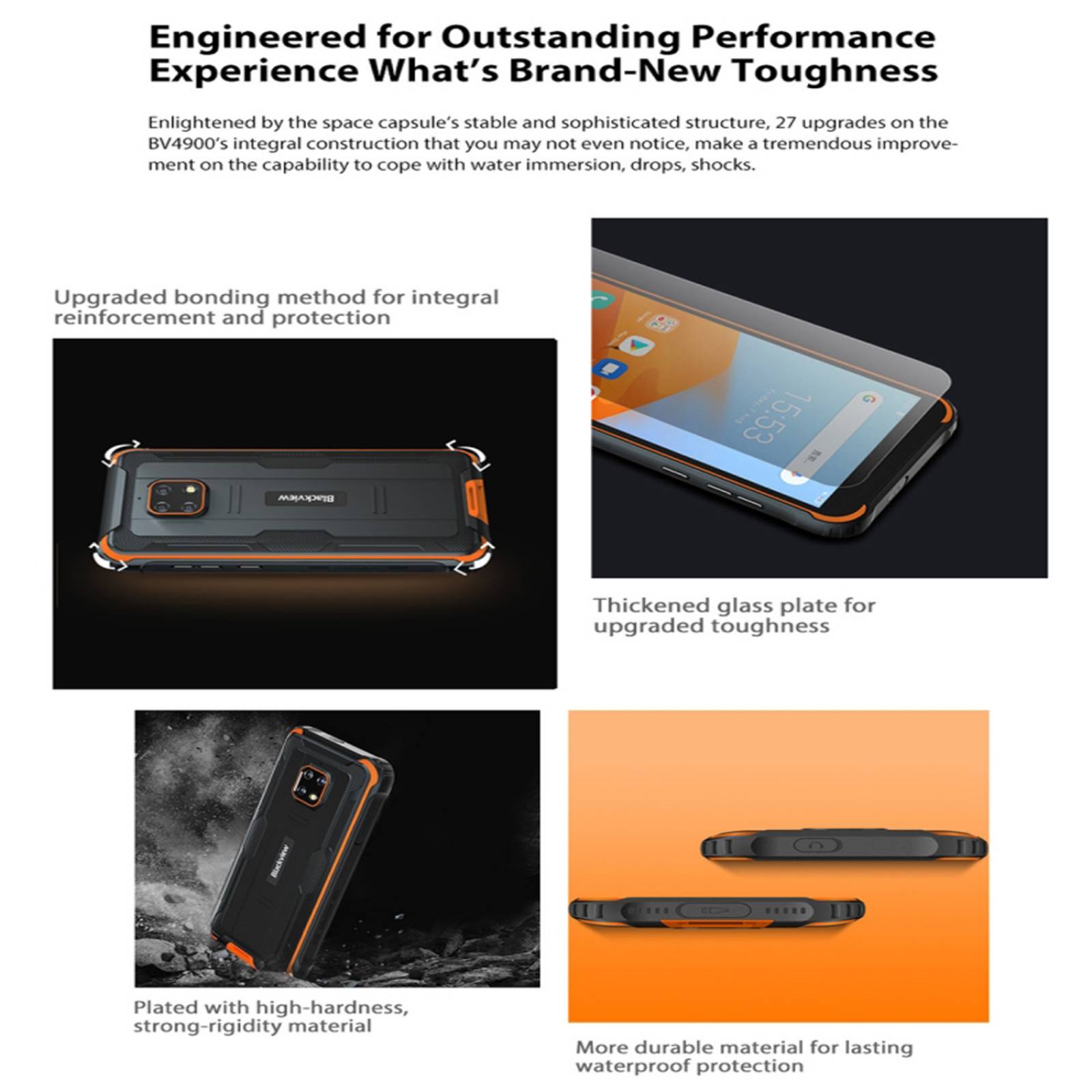 Celular Blackview Bv4900 Pro  4gb Ram +64 Gb Rom Naranja 