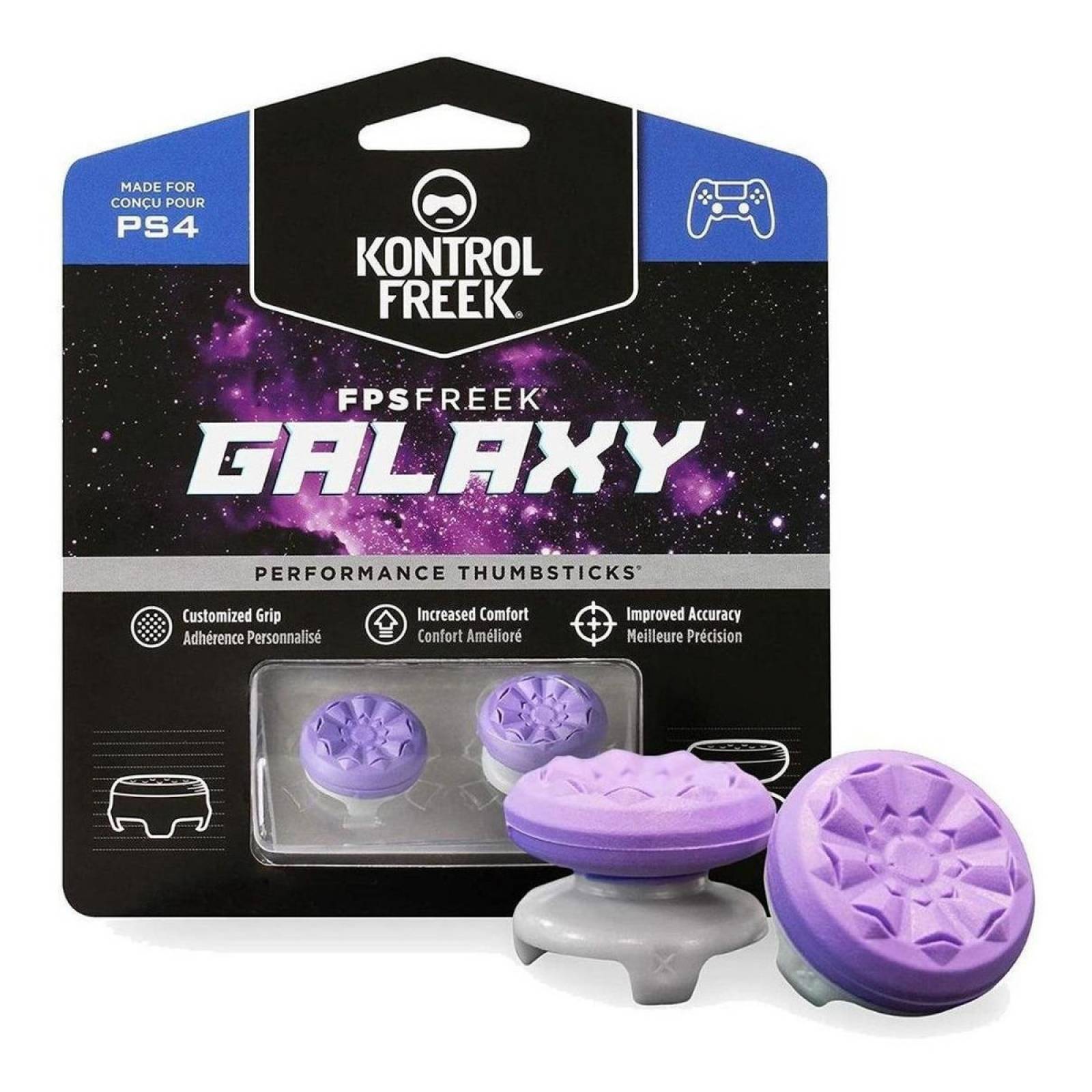 Kontrolfreek Ps4 ps5 Galaxy Morado Play Station Botones