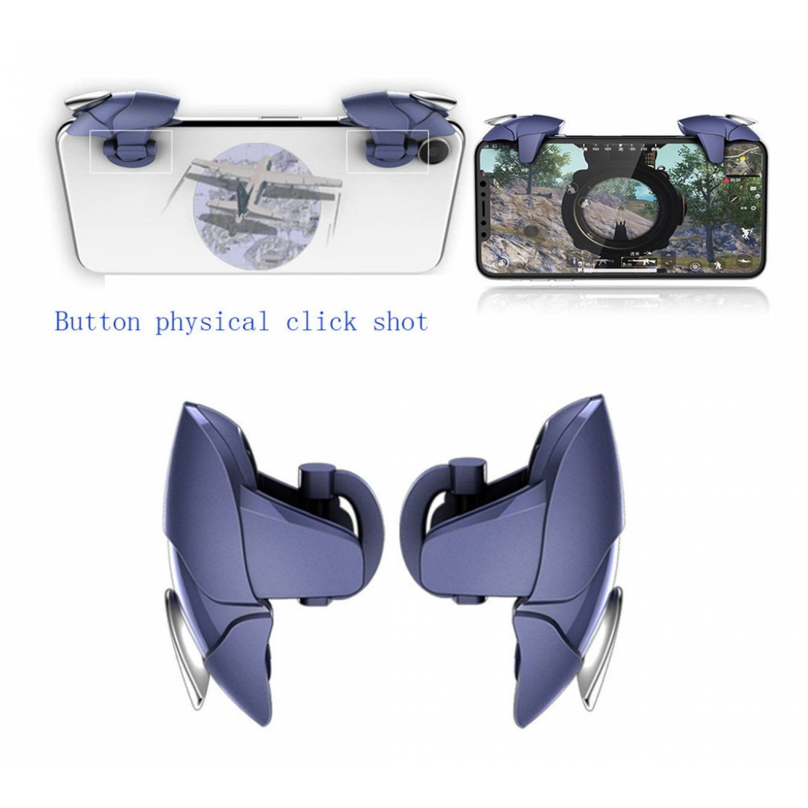 Blue Shark Smart Phone Gaming Gatillo Móvil Para Pubg