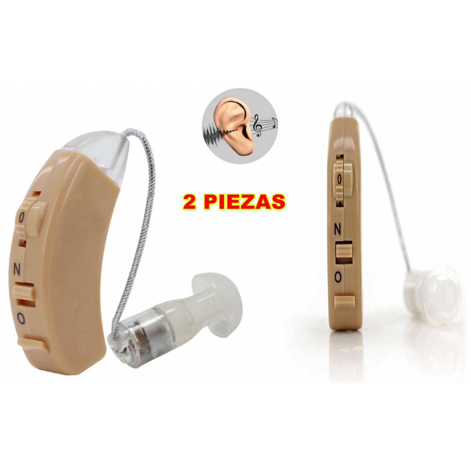 Amplificador Auditivo Aparato Para  Sordera Adulto Serounder  Mod. BTE JH 125 (2 Piezas)