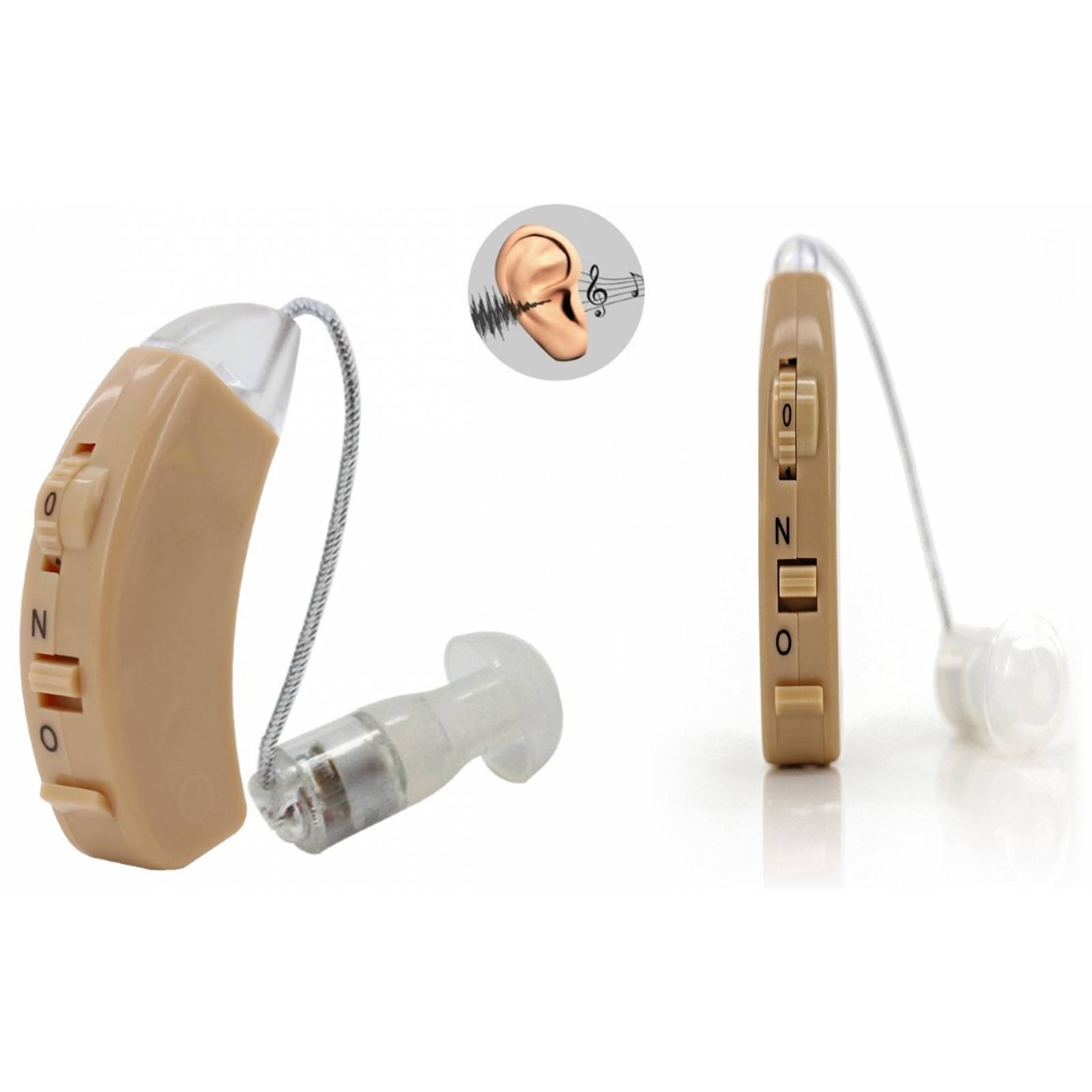 Amplificador Auditivo Aparato Para  Sordera Adulto Serounder  Mod. BTE JH 125 (2 Piezas)
