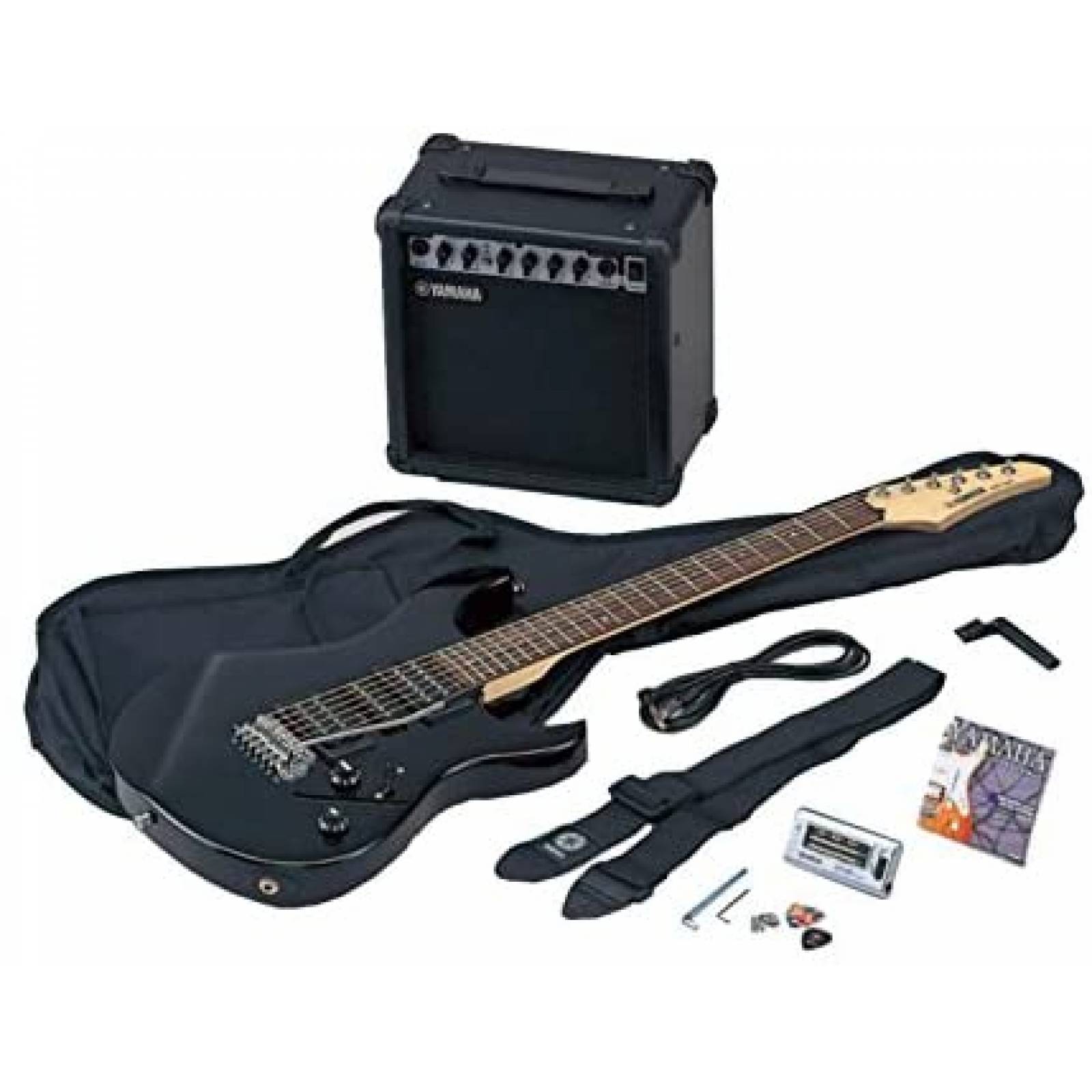 Yamaha Paquete De Guitarra Amplificador Y Accesorios ERG121GPIIBL Negro