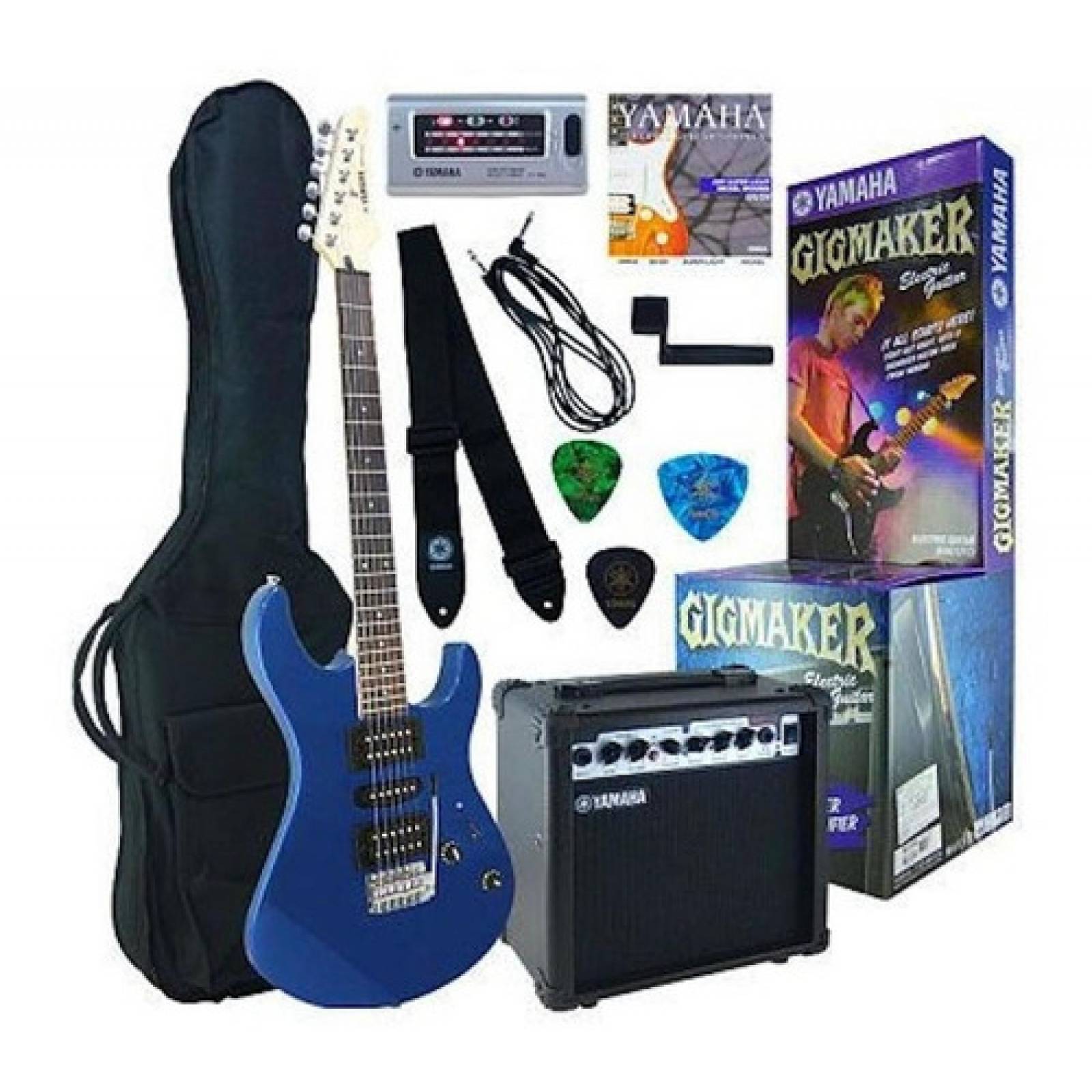 Yamaha Paquete De Guitarra Amplificador Y Accesorios ERG121GPIIMTU Azul