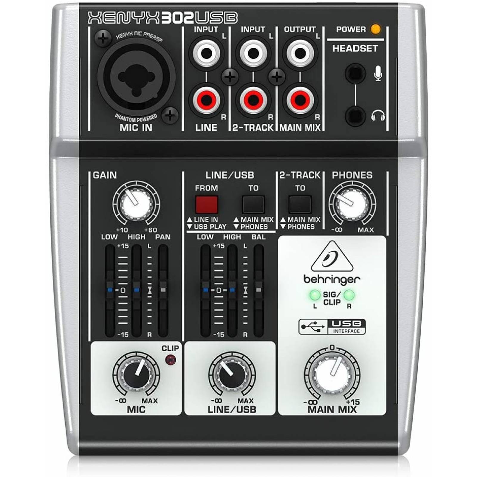 Behringer 302USB Mezacladora Análoga 2 Canales con USB