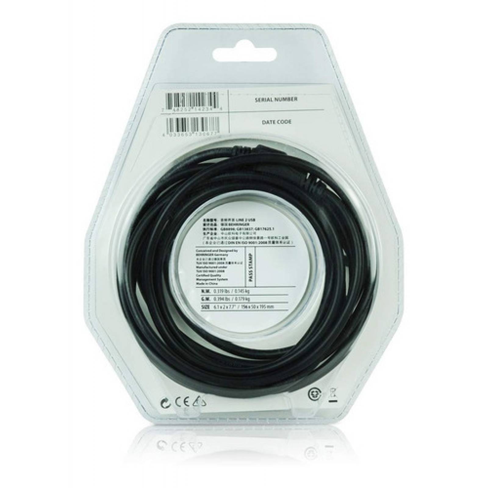 Behringer Line 2 USB Cable interfaz 2 Plug a USB