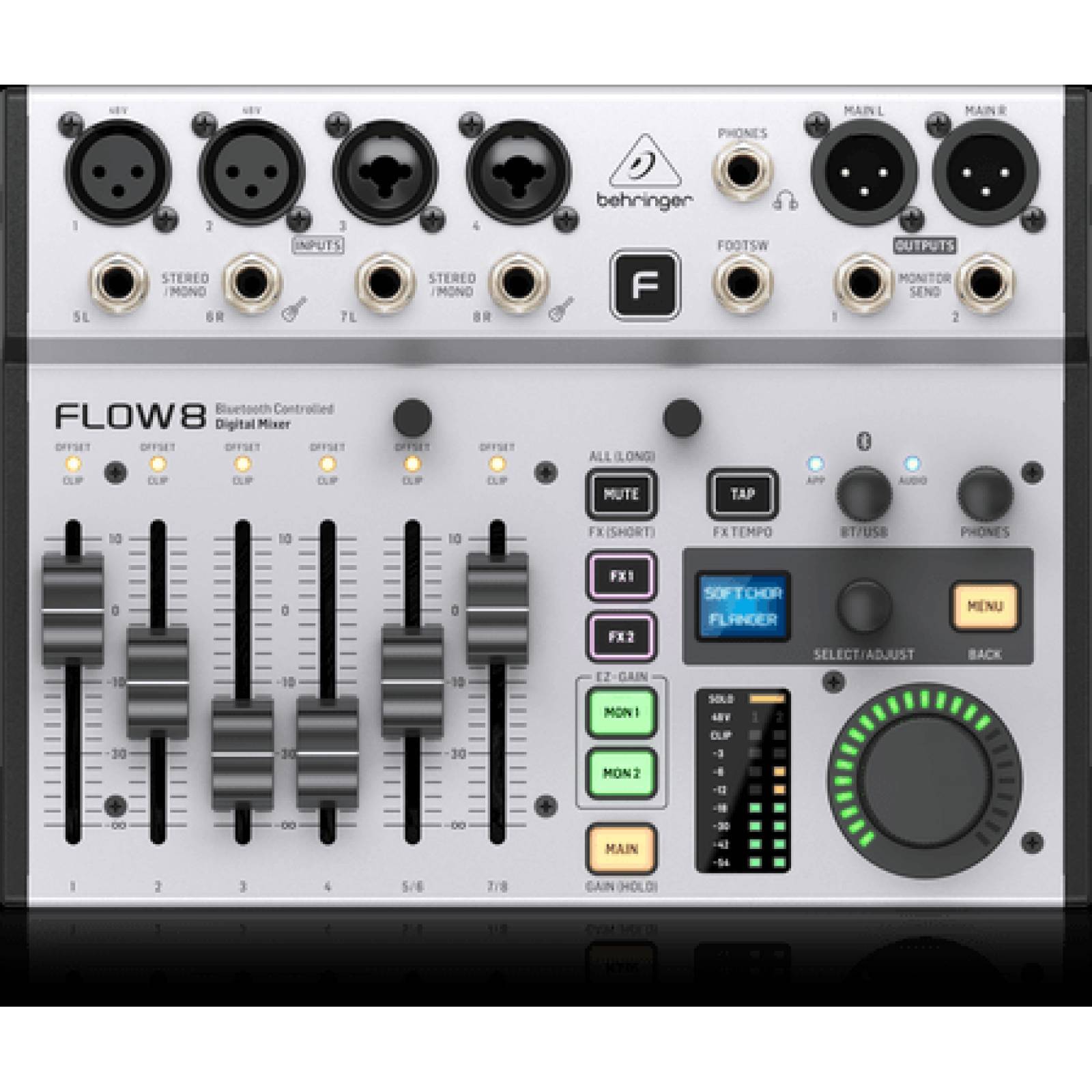 Behringer FLOW 8 Mezcladora Digital 8 ch Bluetooth y App Control