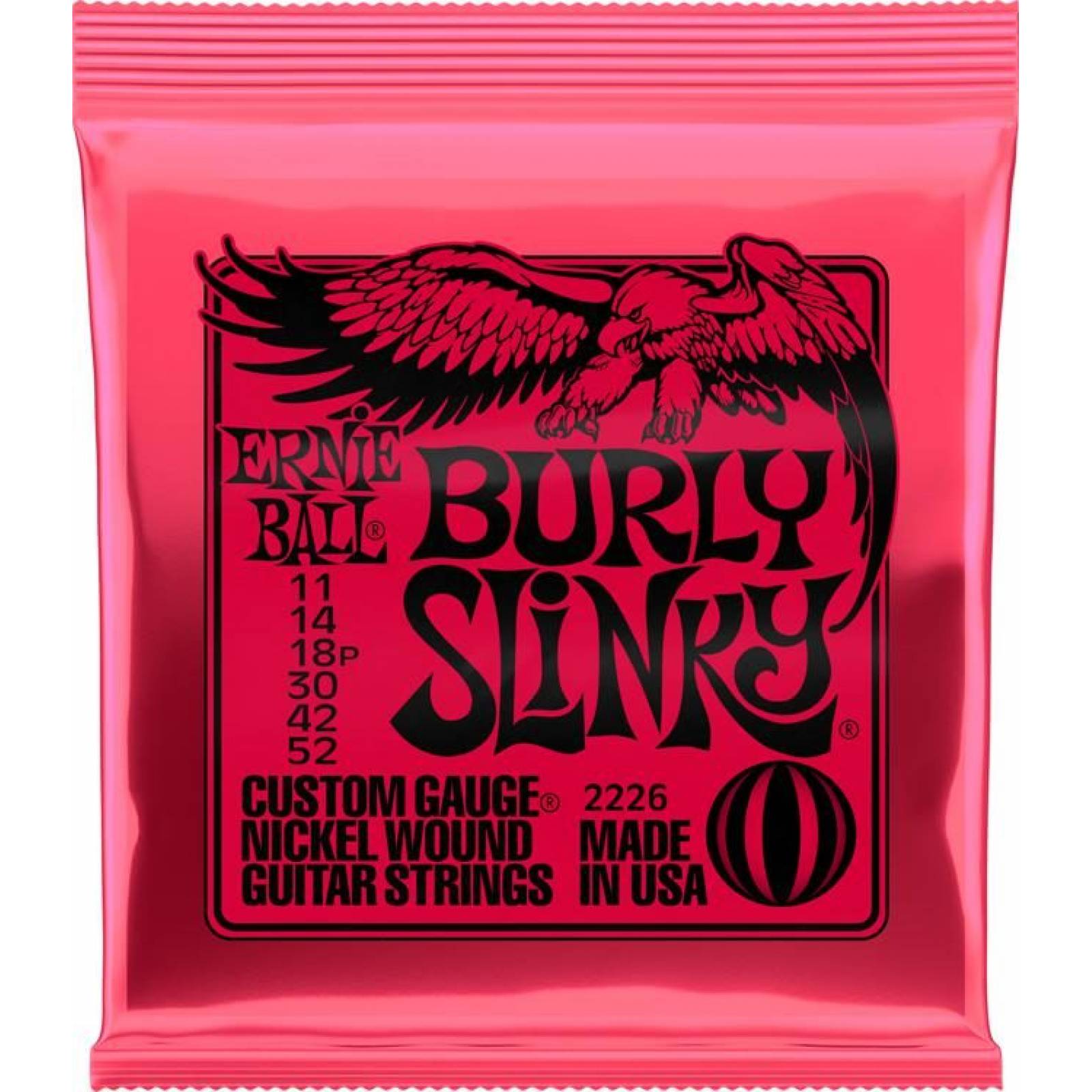 Cuerdas para Guitarra Eléctrica Ernie Ball Burly Slinky 2226-Rojo