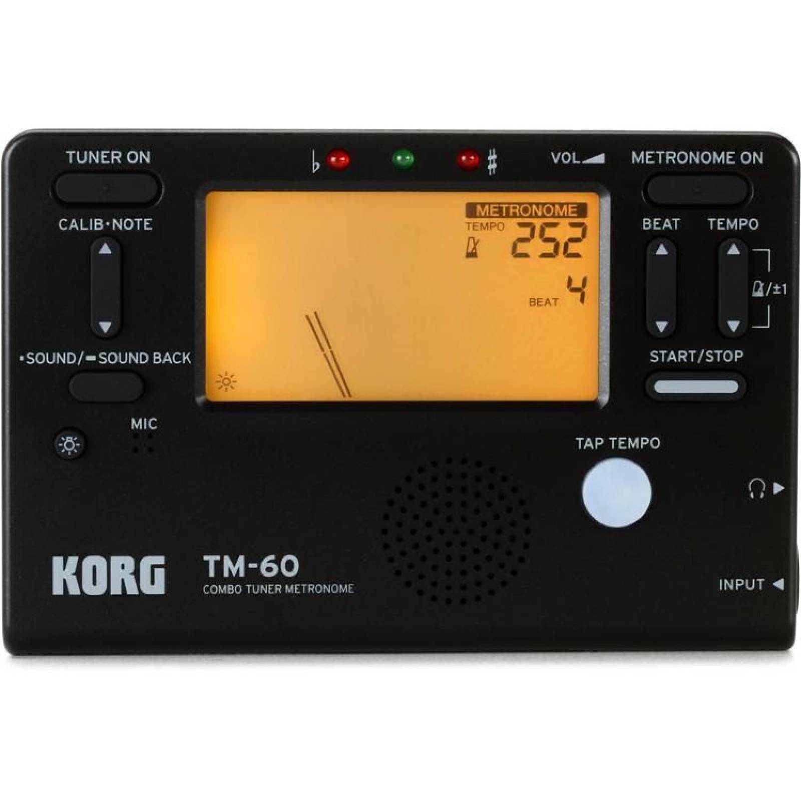 Combo Afinador/Metrónomo Korg TM-60-Negro