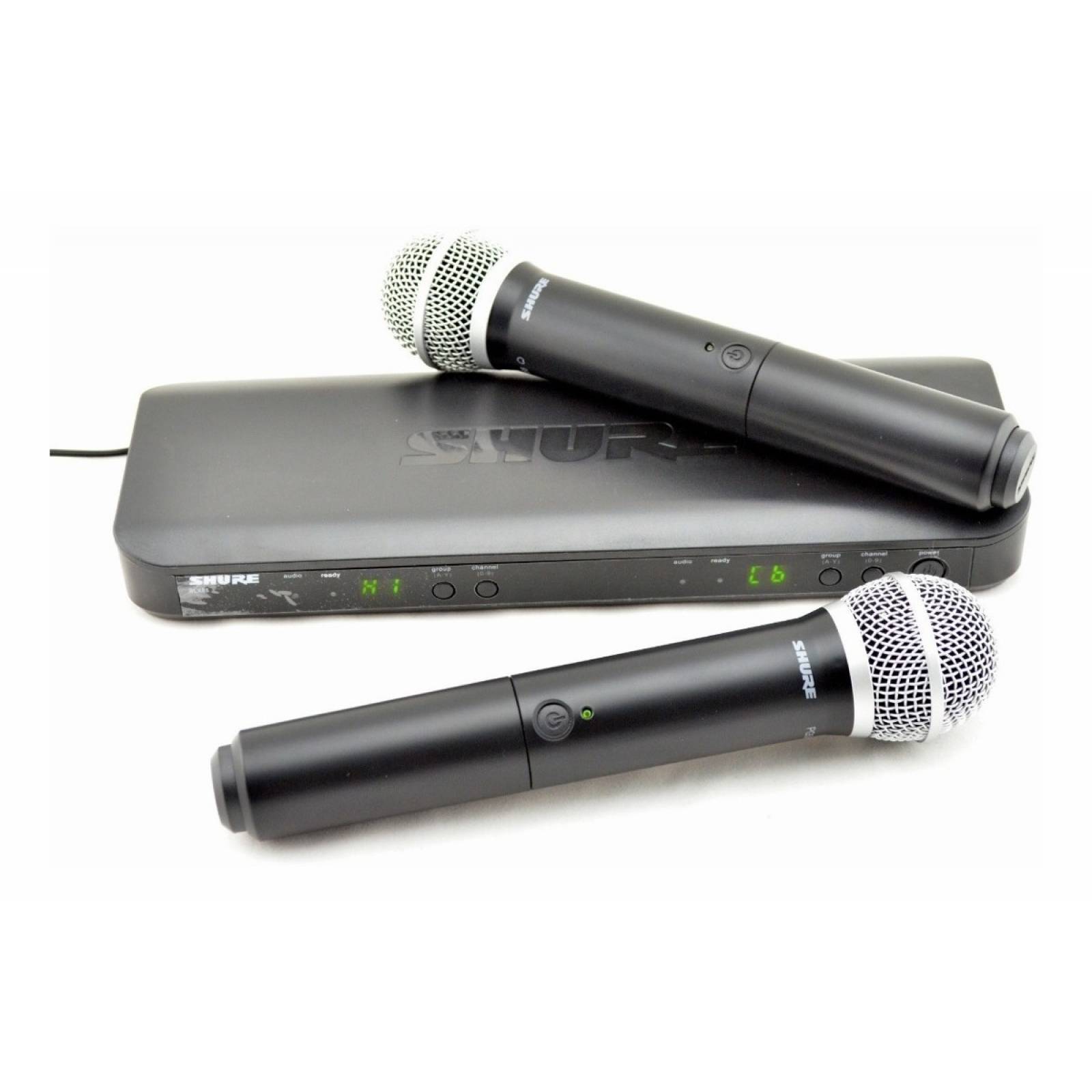 Micrófono Inalámbrico Doble Shure BLX288/PG58-Negro.