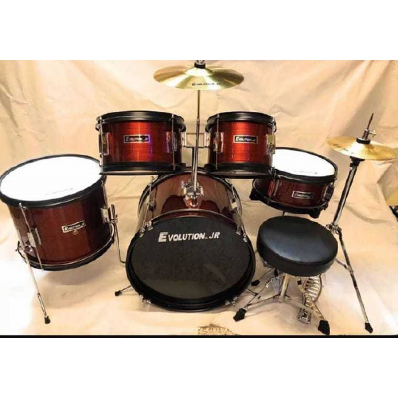 Batería Infantil 5pz Evolution Jr JBJ1046-Vino