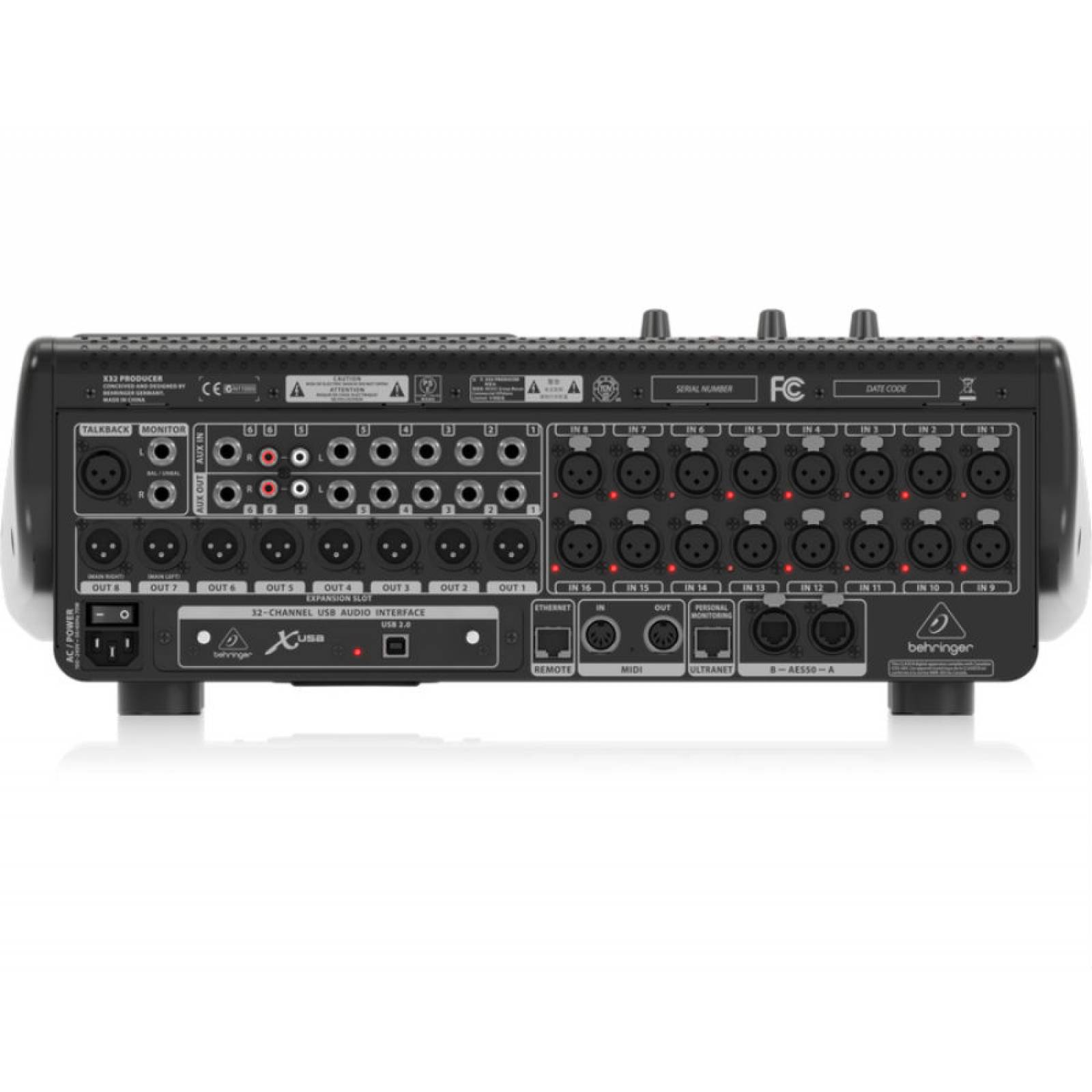 Behringer X32 Producer Mezcladora Digital Interface Audio 40 Canales