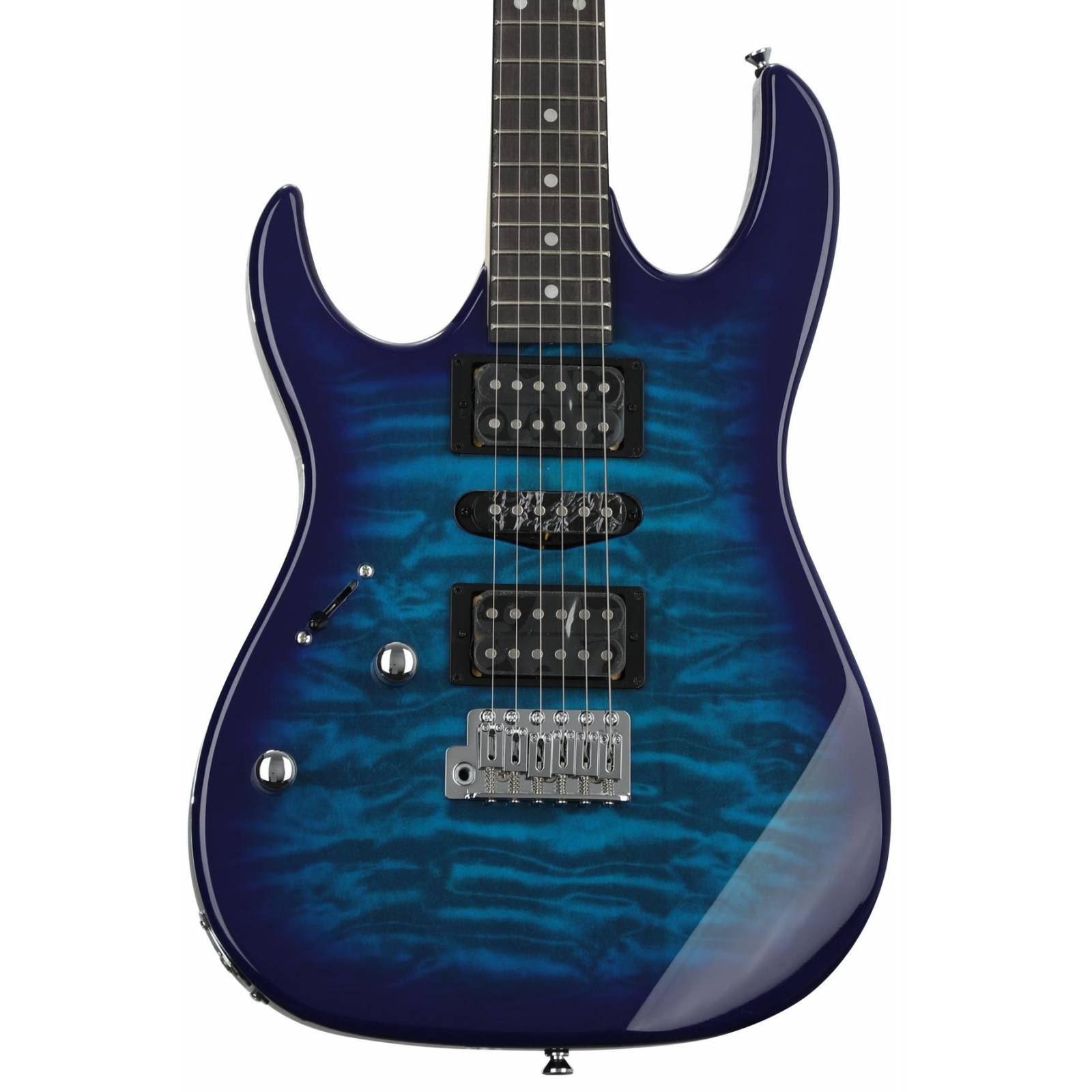 Guitarra Eléctrica Zurda Ibanez  GIO GRX70QAL - Azul Sombreado Translúcido