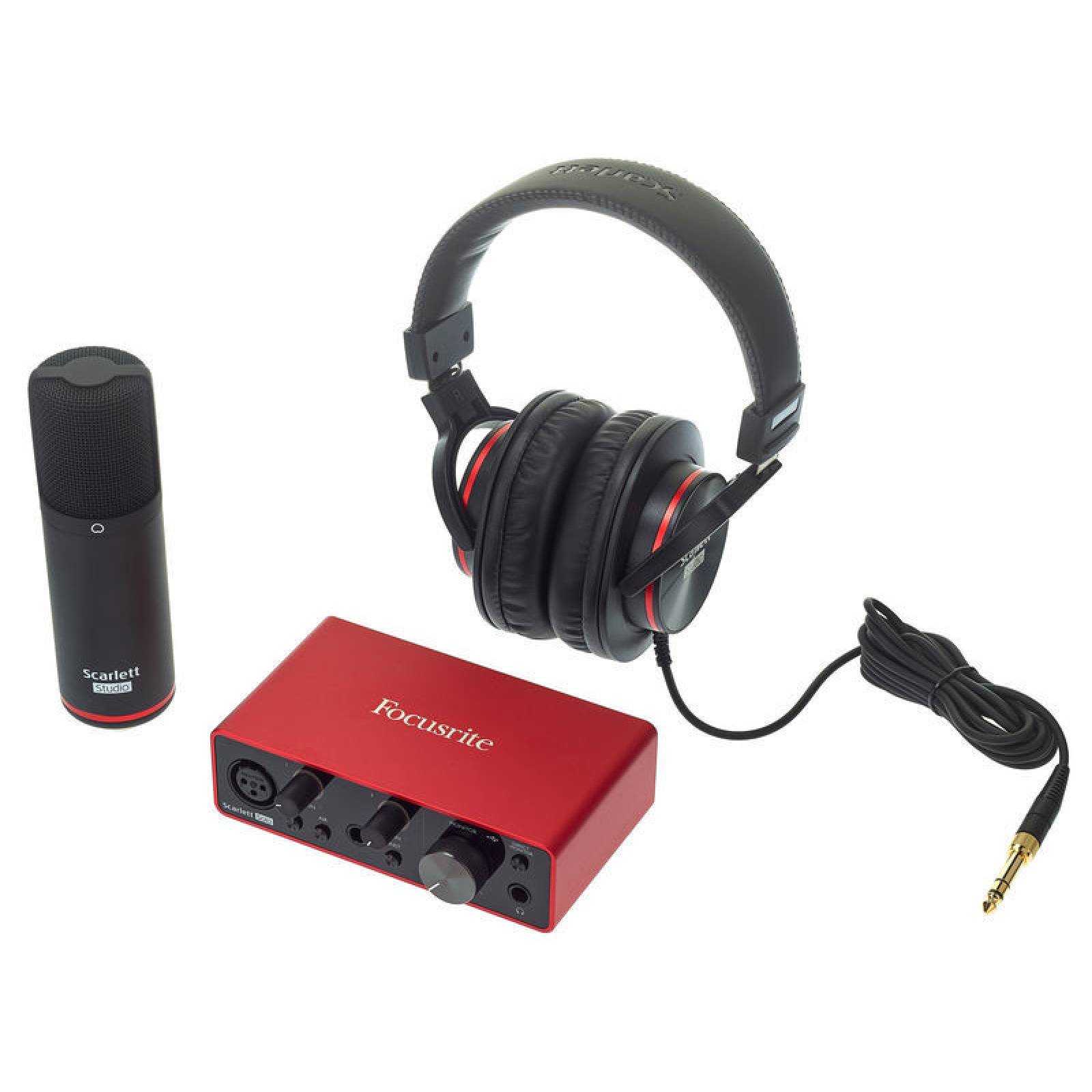 Paquete de Grabacion Focusrite Scarlett Solo Studio-Rojo