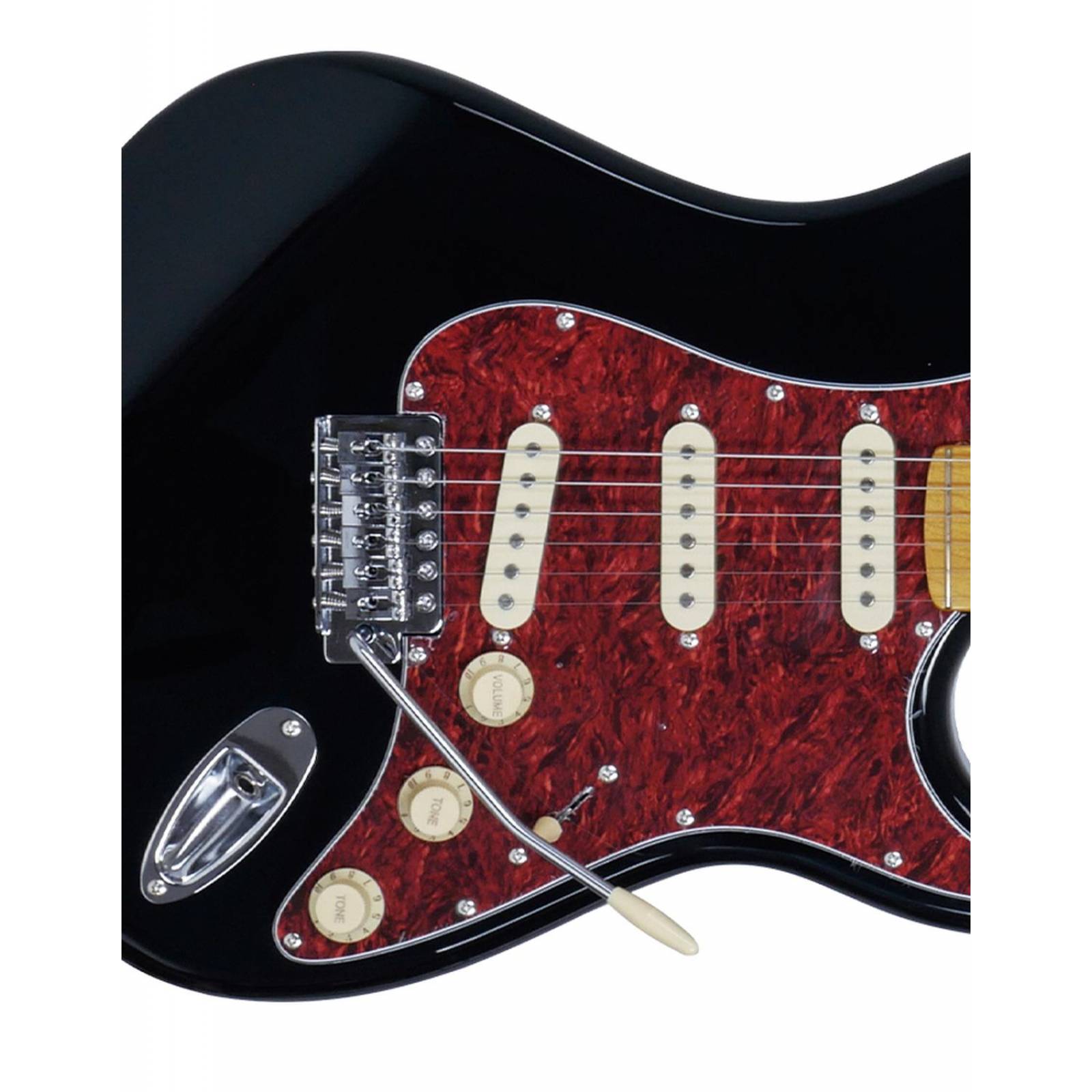 Tagima tg-530 Guitarra Eléctrica Stratocaster de Tilo Negra 