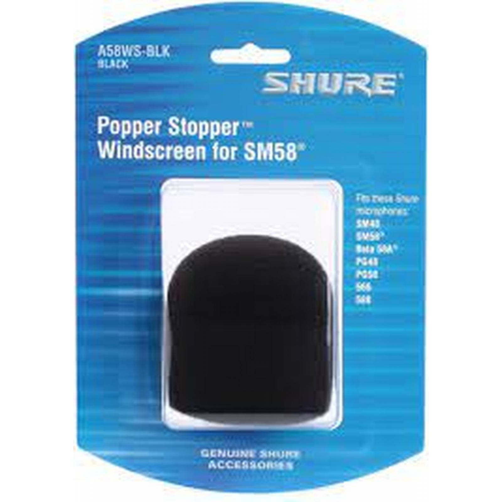 Shure A58WS-BLK Paravientos color negro para micrófonos de mano 