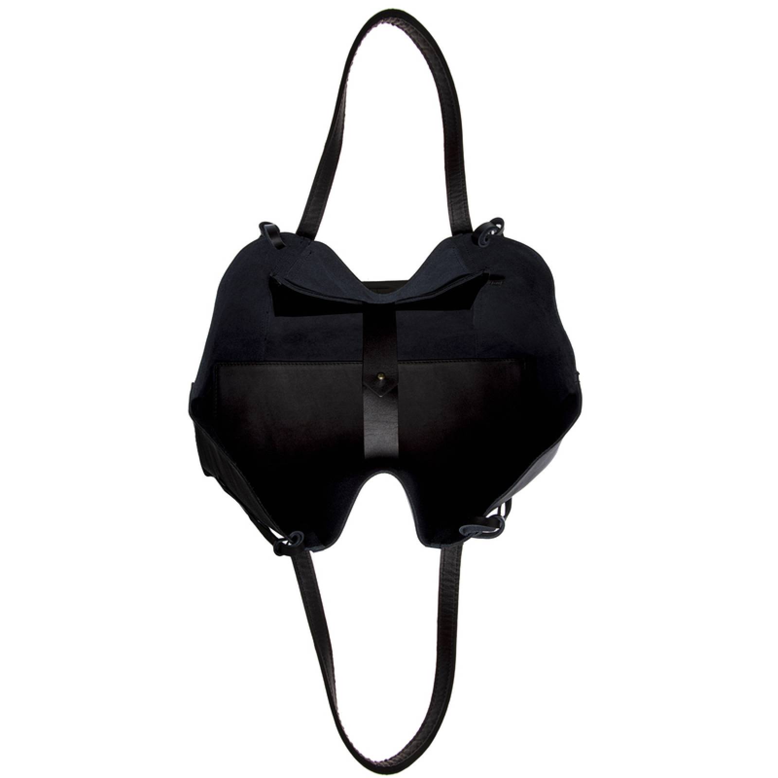 Bolso tote bolsa mujer 100% piel negra víbora Vianala