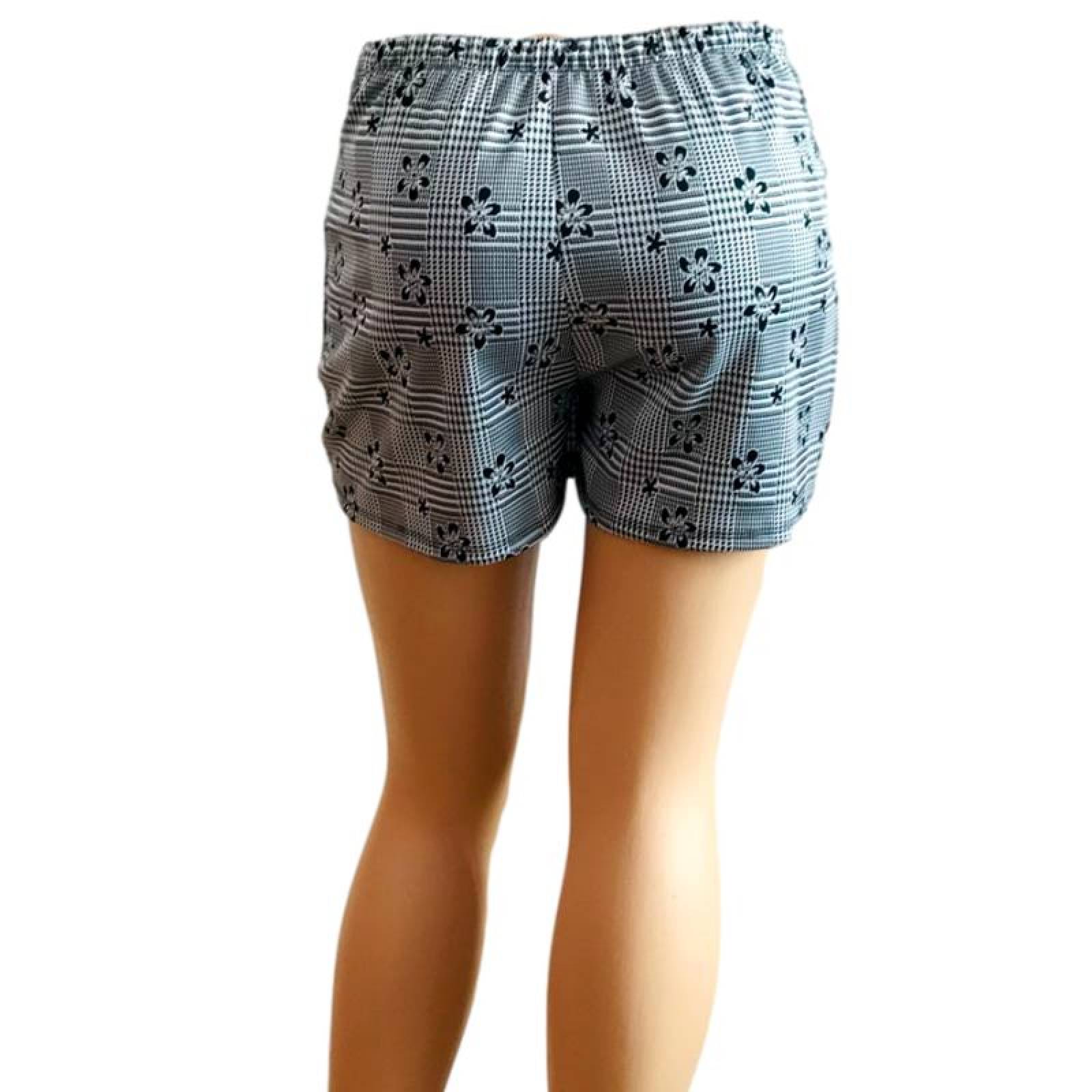 Mini falda short dama colegiala flores negra