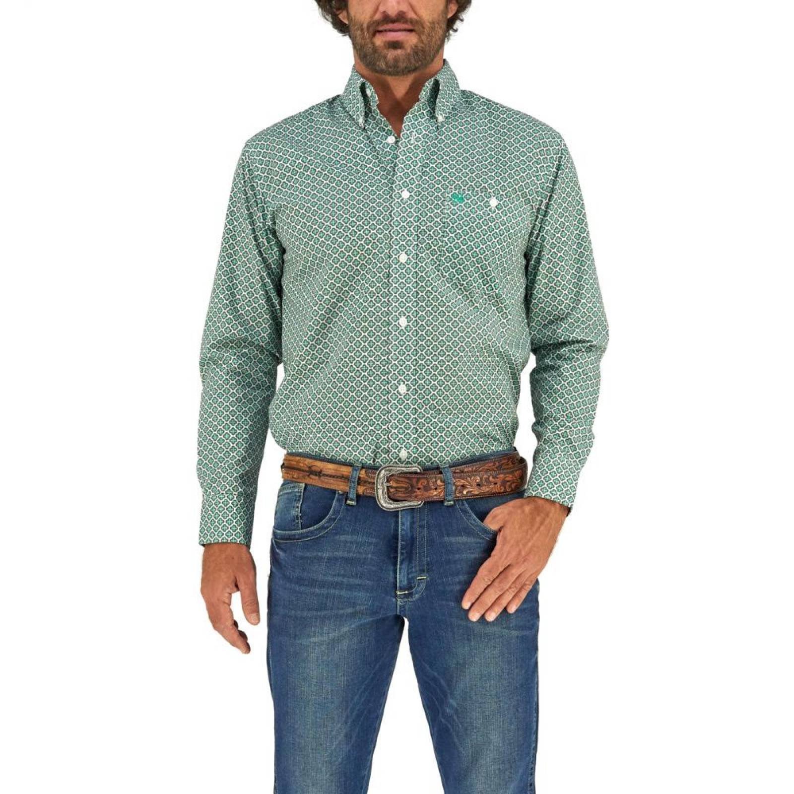 Camisa Vaquera Wrangler Hombre Manga Larga 86M 