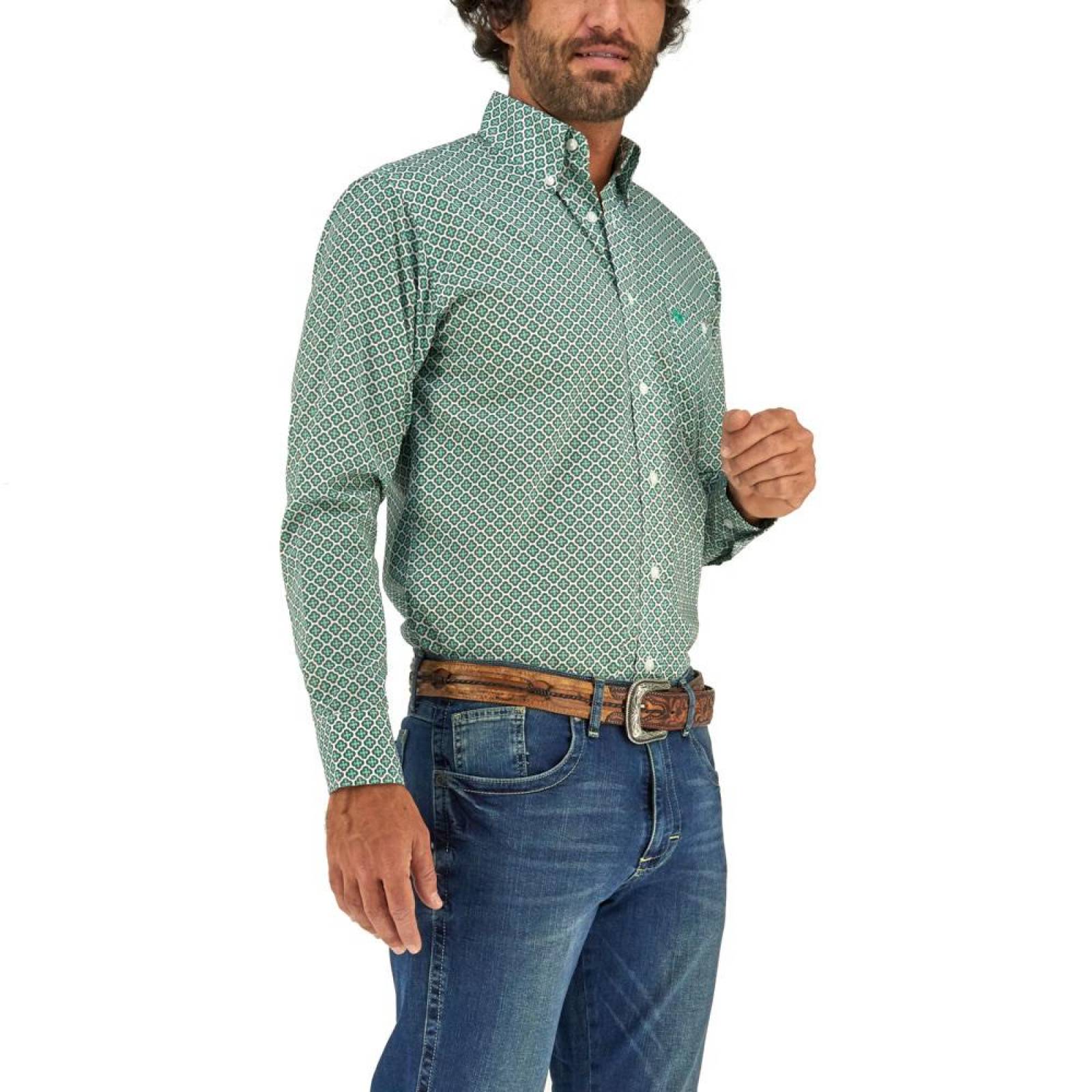 Camisa Vaquera Wrangler Hombre Manga Larga 86M 