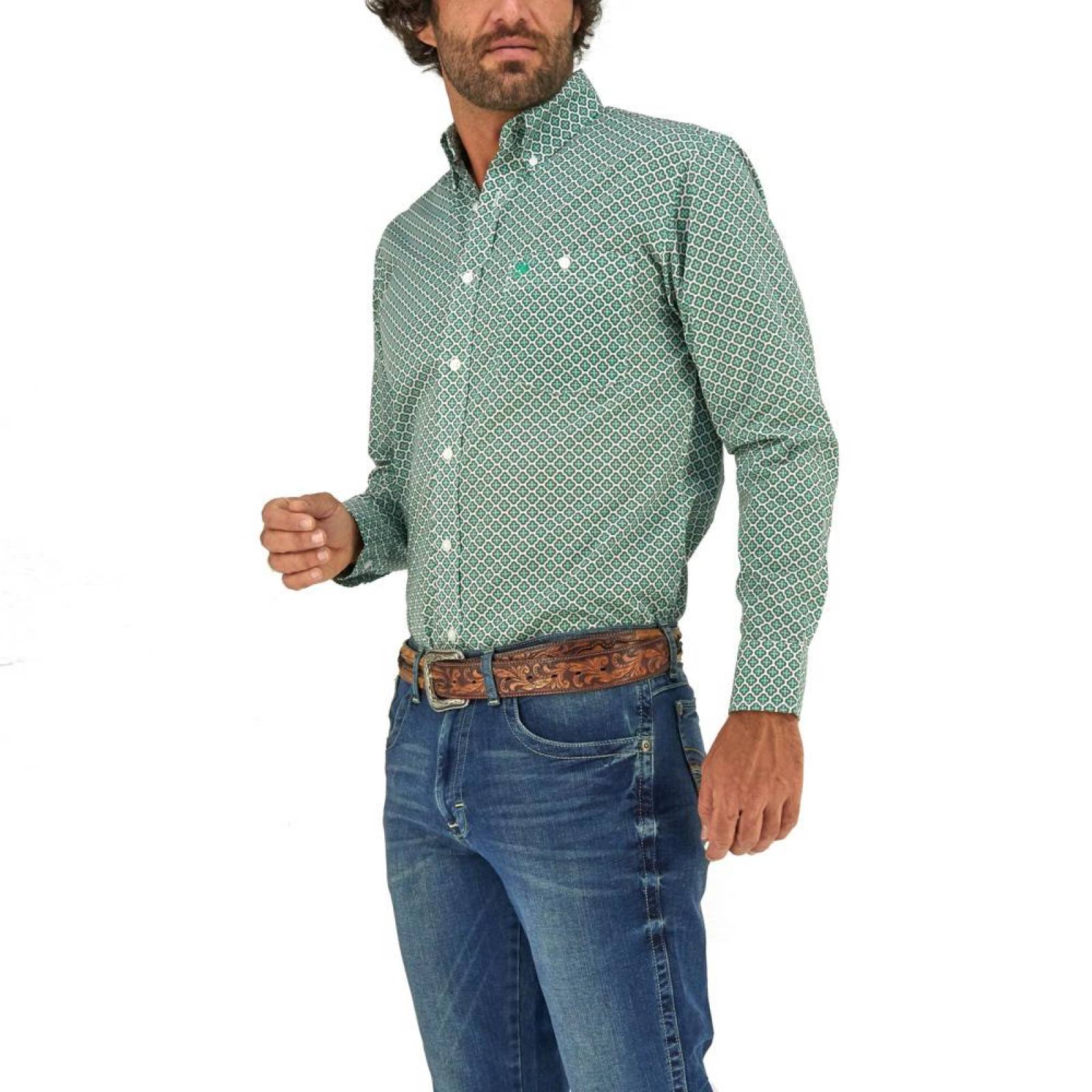 Camisa Vaquera Wrangler Hombre Manga Larga 86M 