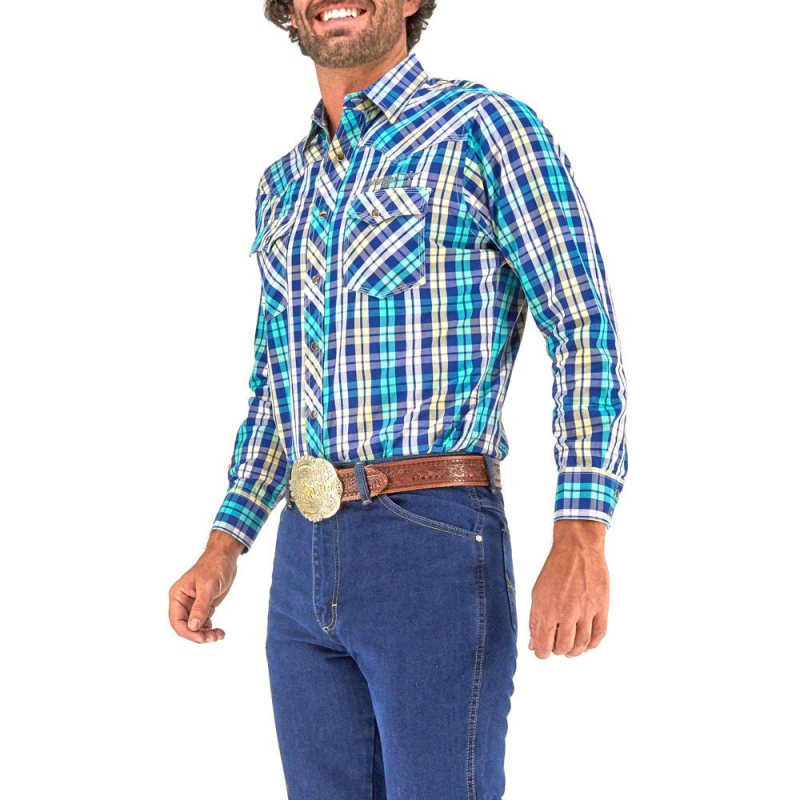 Camisa Vaquera Wrangler Hombre Manga Larga G70