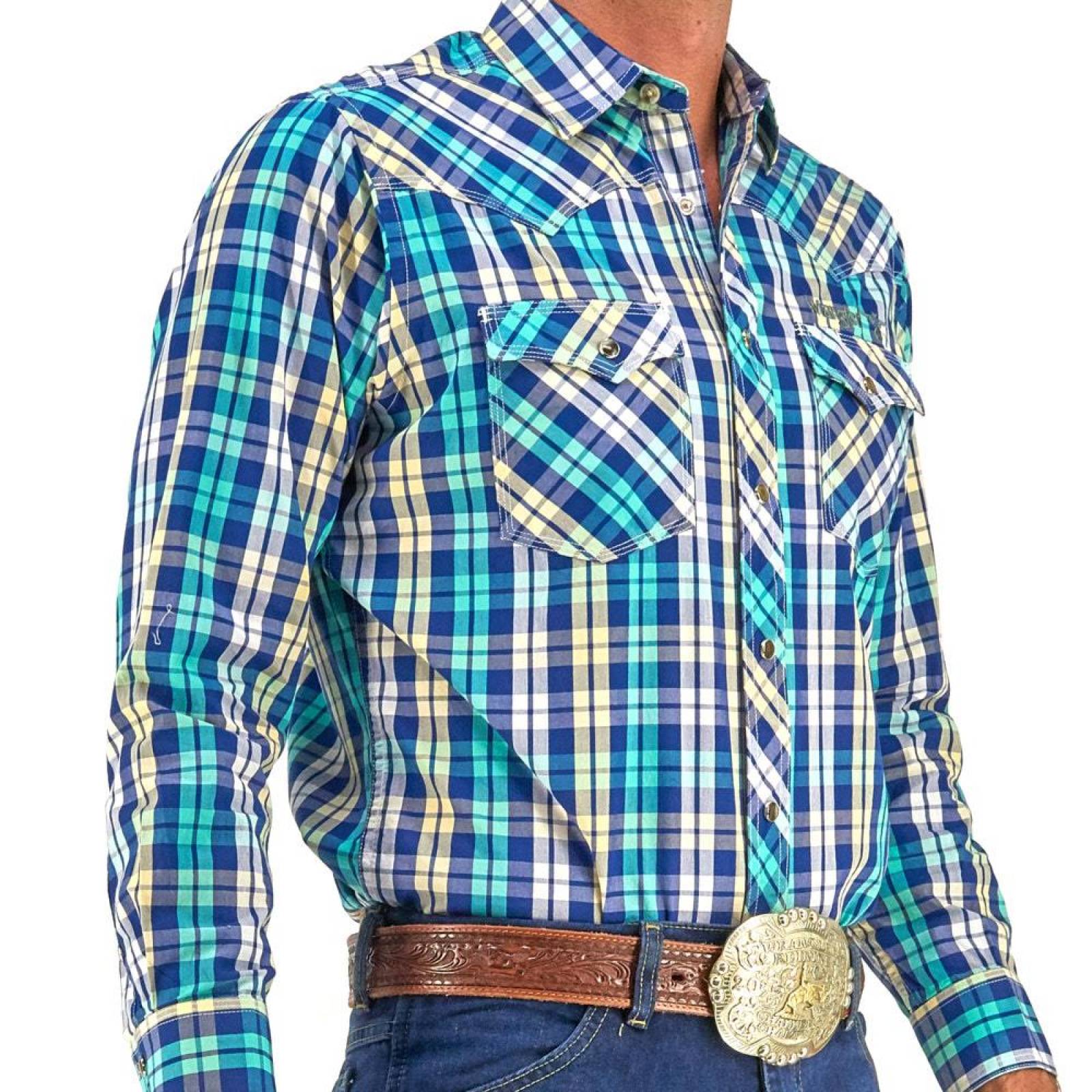 Camisa Vaquera Wrangler Hombre Manga Larga G70