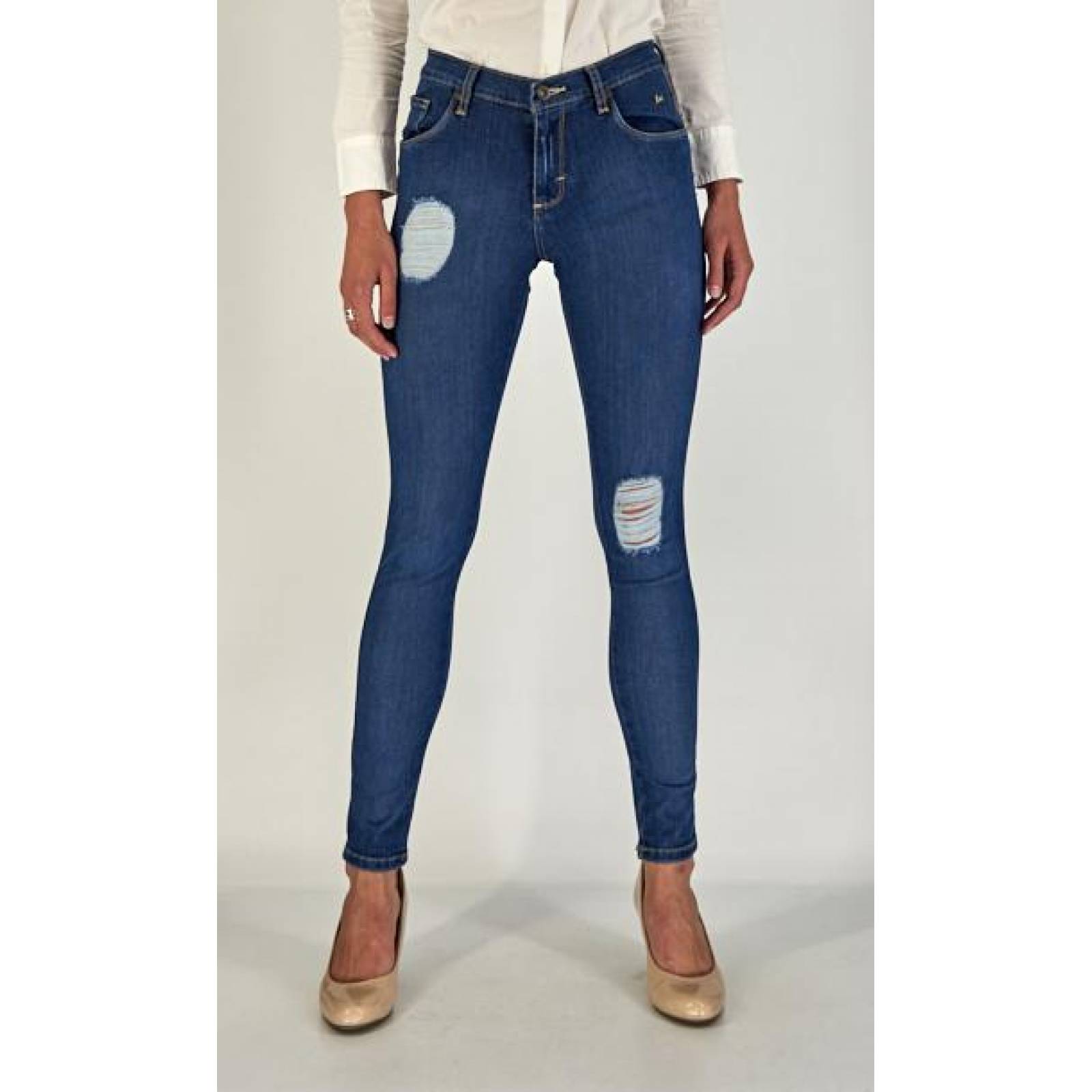 Jeans Casual Lee Mujer Skinny Pretina Alta H43