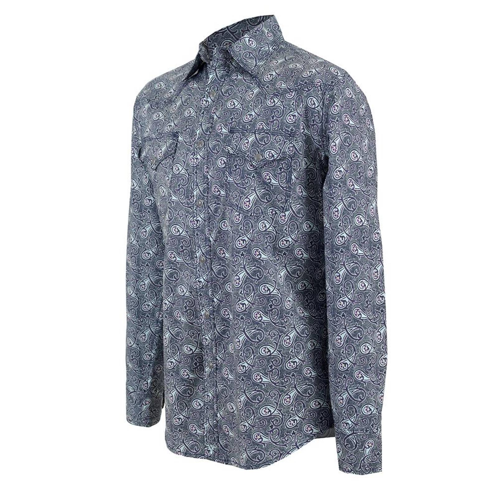 Camisa Vaquera Wrangler Hombre Manga Larga 86P 