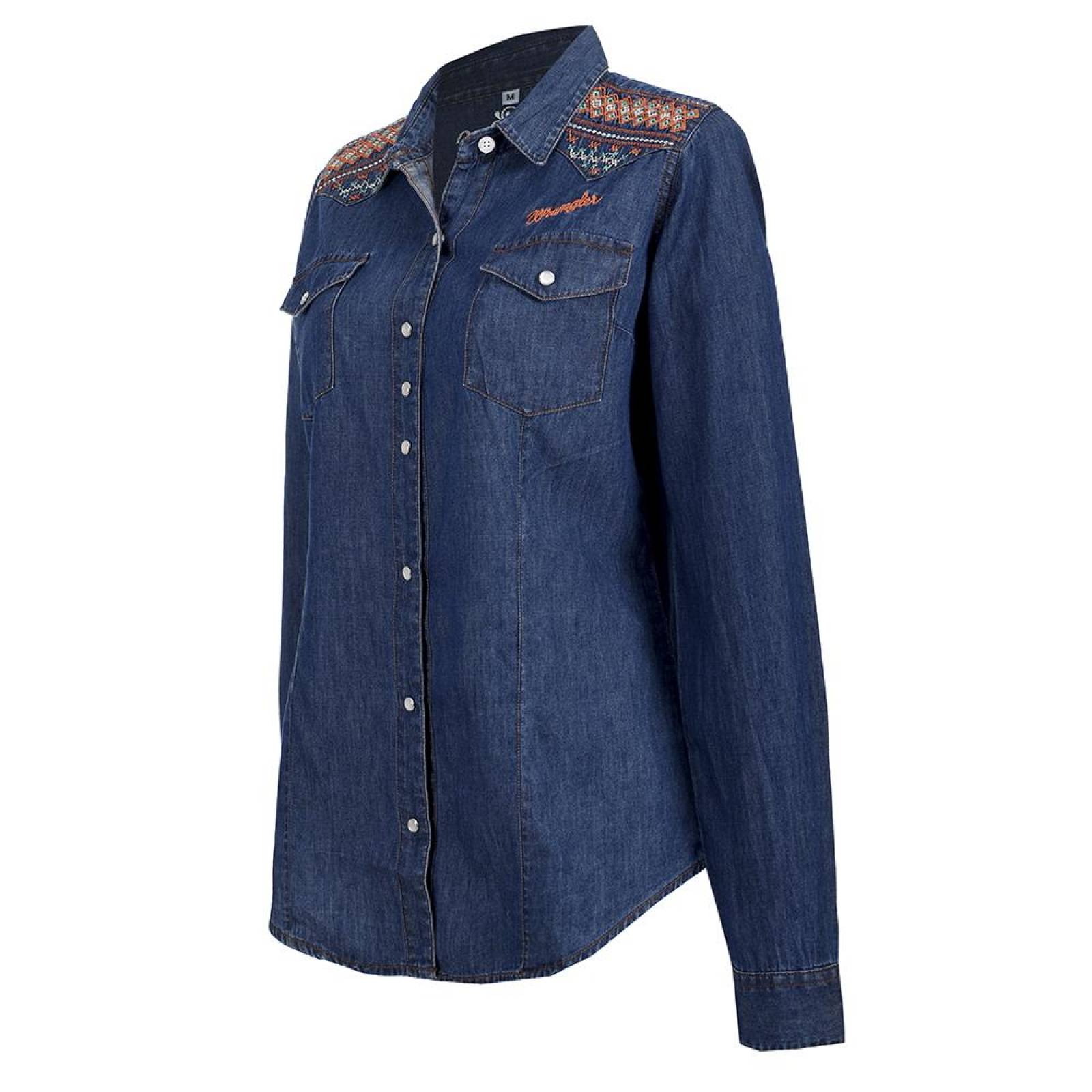 Blusa Vaquera Wrangler Mujer Manga Larga U10 