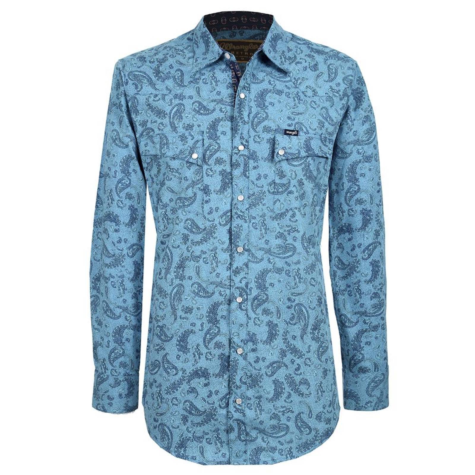 Camisa Vaquera Wrangler Hombre Manga Larga U19 