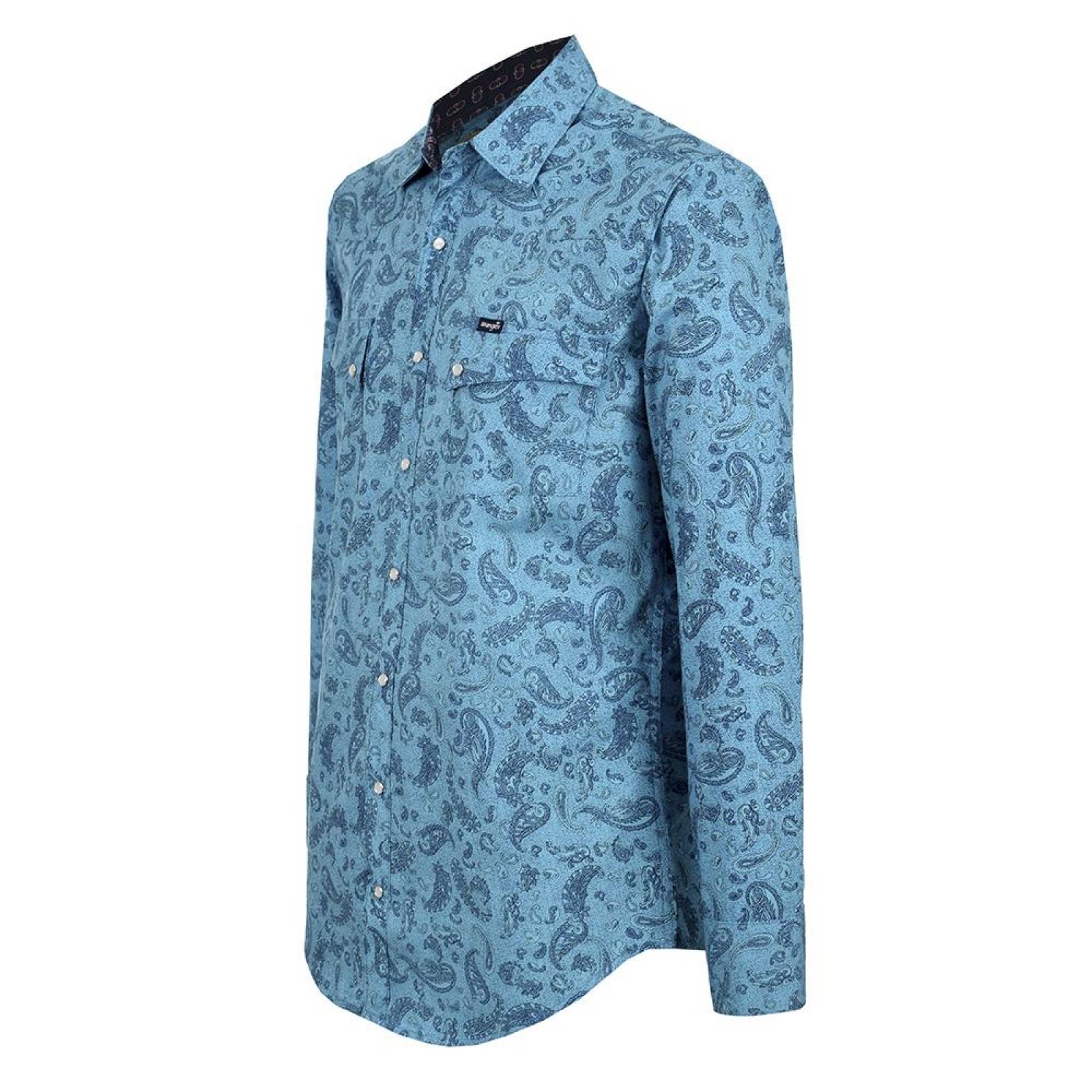 Camisa Vaquera Wrangler Hombre Manga Larga U19 