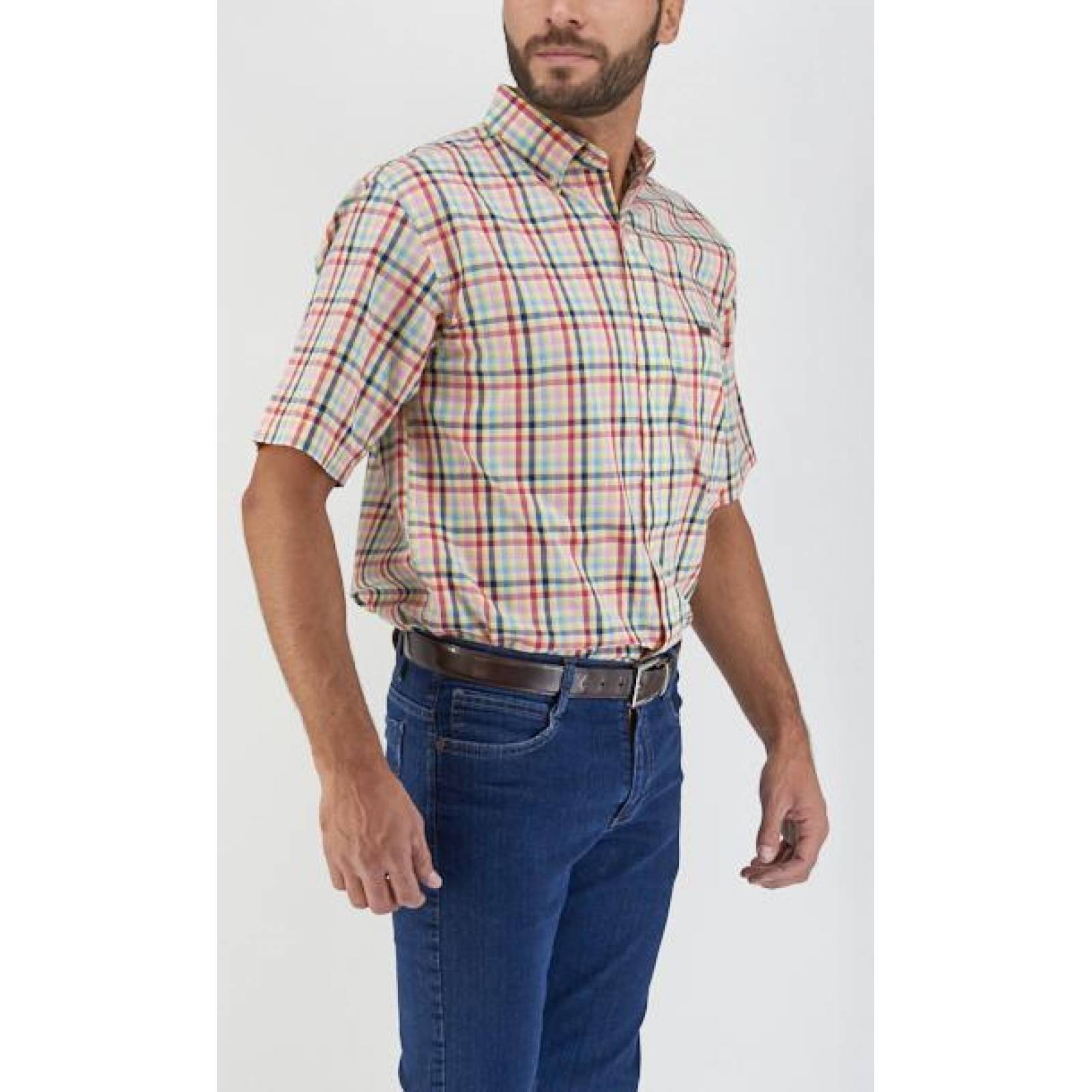 Camisa Lee Hombre Manga Corta Amarilla R70 