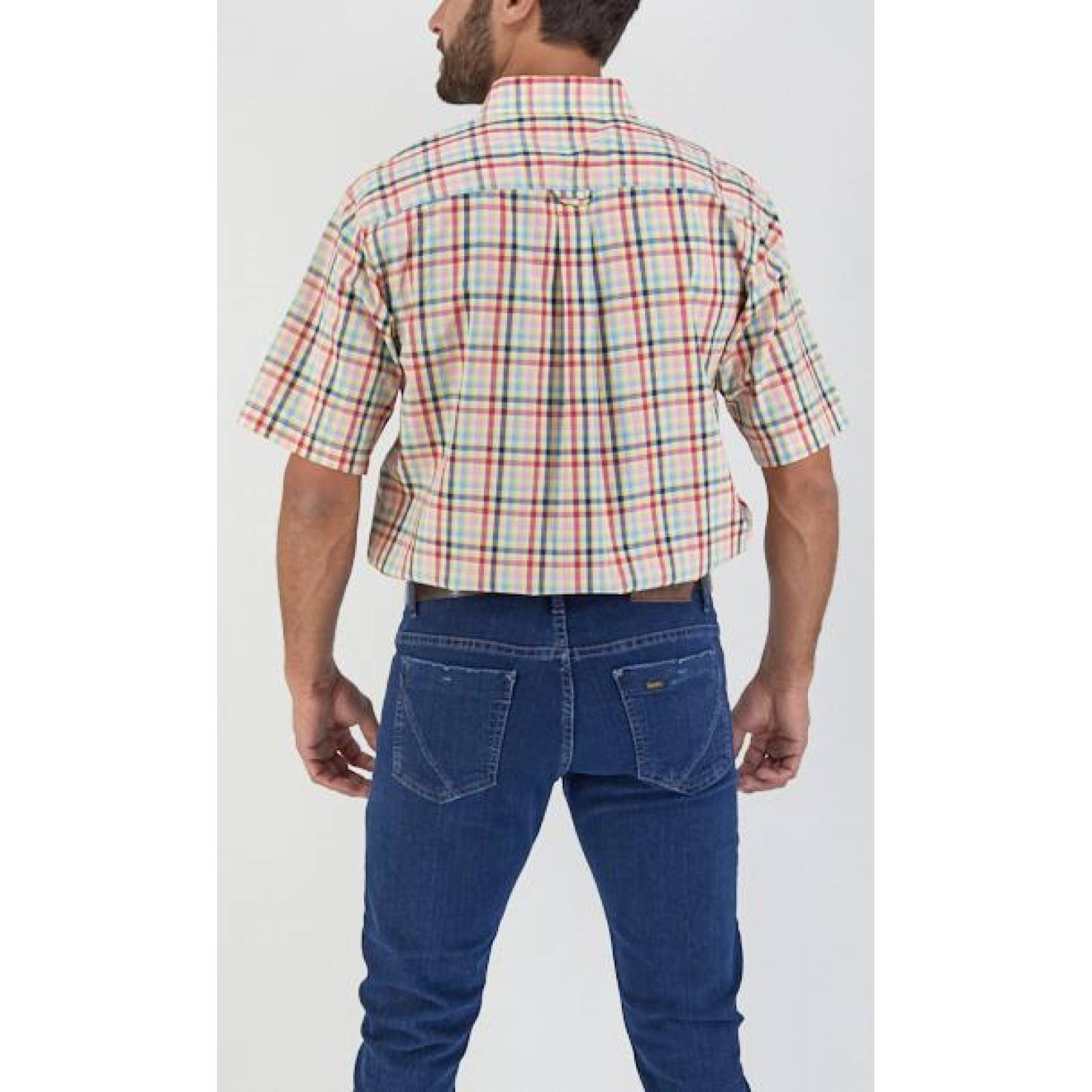 Camisa Lee Hombre Manga Corta Amarilla R70 