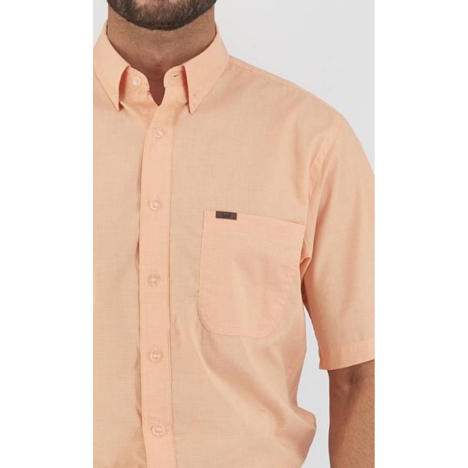 Camisa Lee Hombre Manga Corta Naranja R72