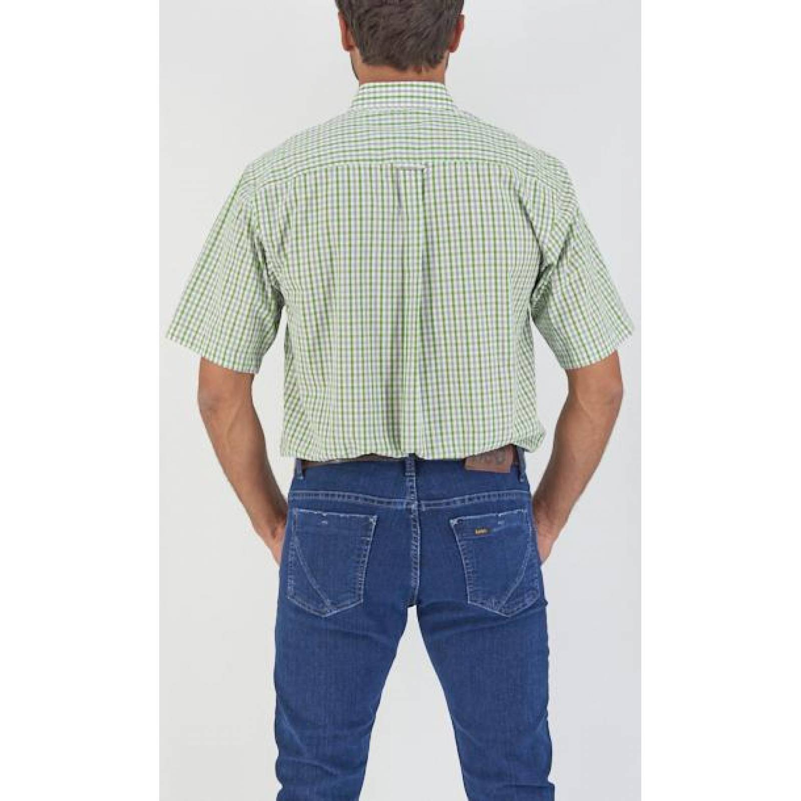 Camisa Lee Hombre Manga Corta Verde R36 