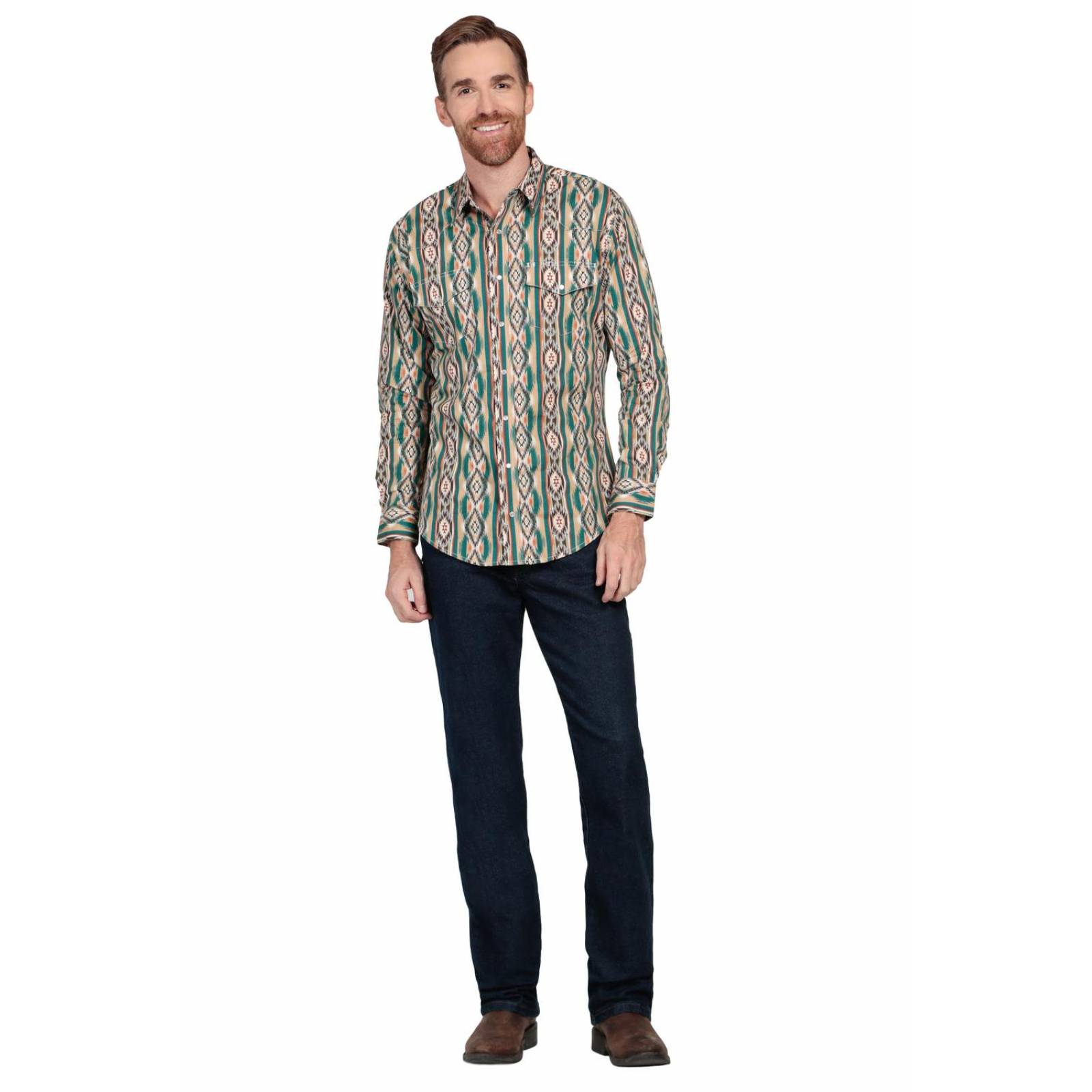 Camisa Vaquera Wrangler Hombre Checotah W01