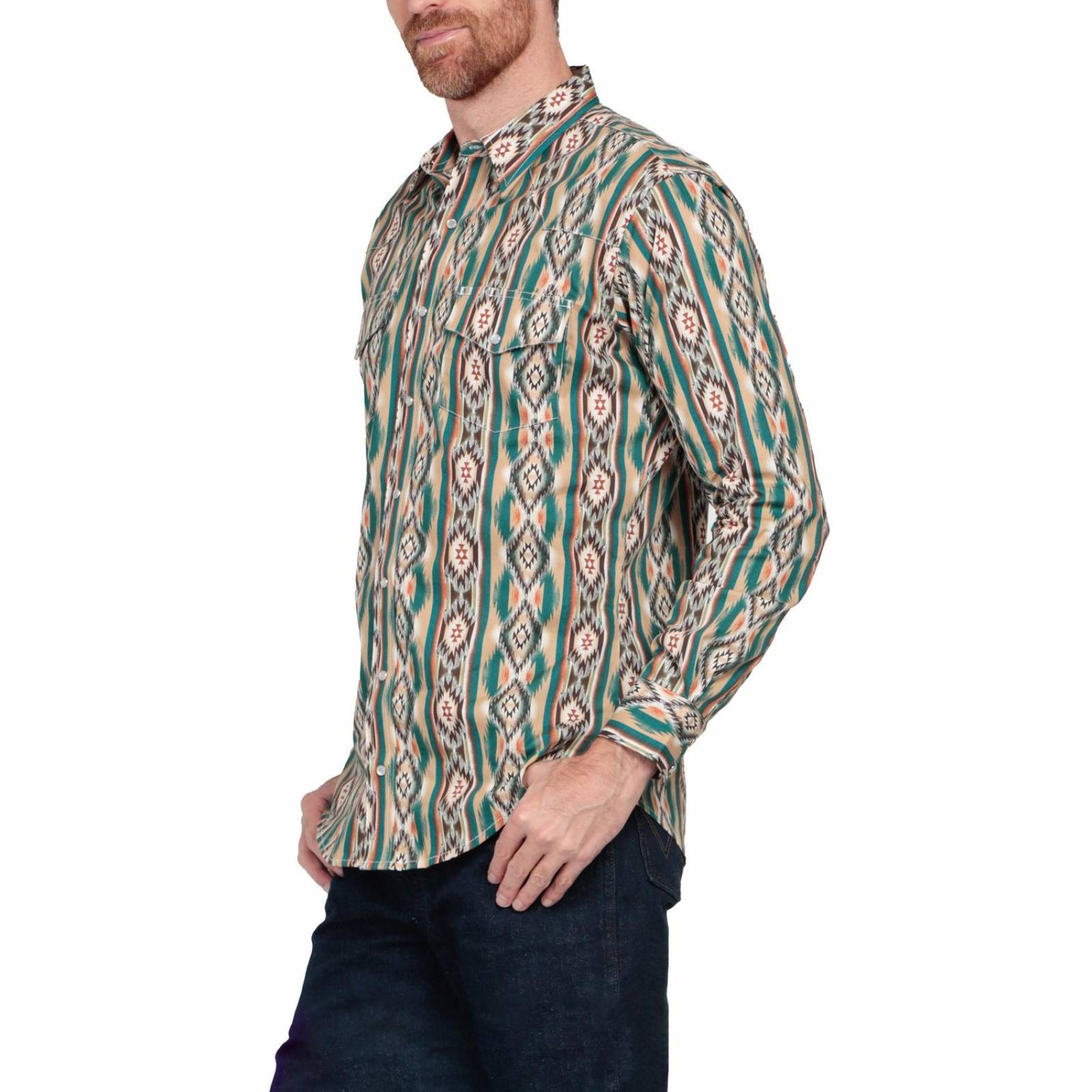 Camisa Vaquera Wrangler Hombre Checotah W01