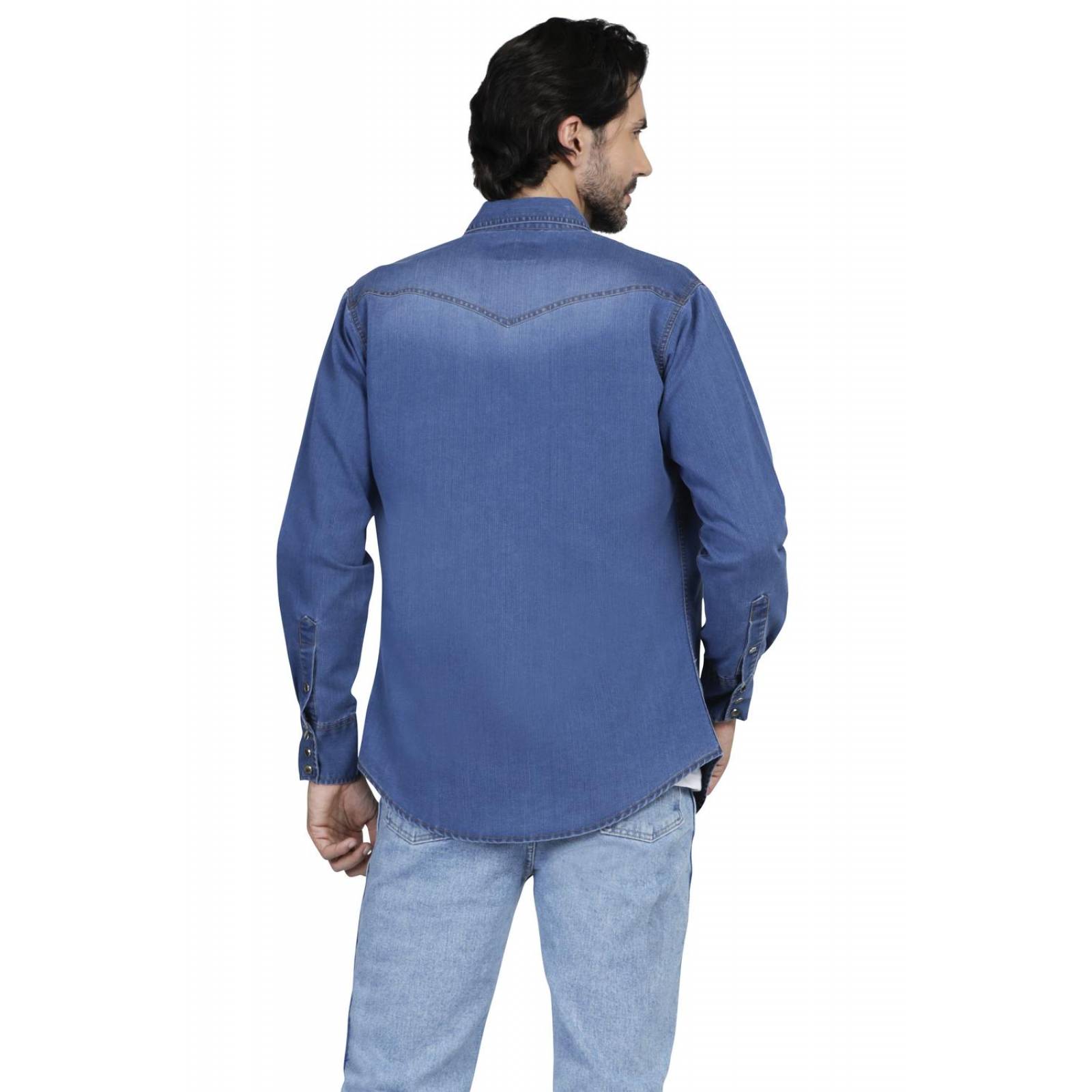 Camisa Vaquera Wrangler Hombre Denim W01 