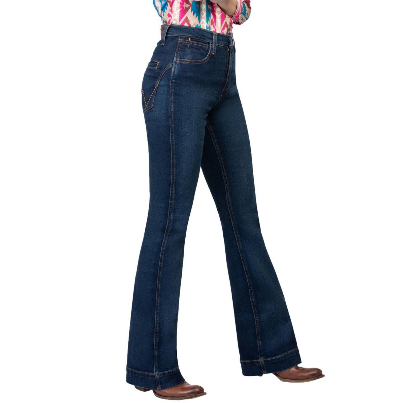 Pantalón Jeans Vaquero High rise flare Wrangler Dama 819 