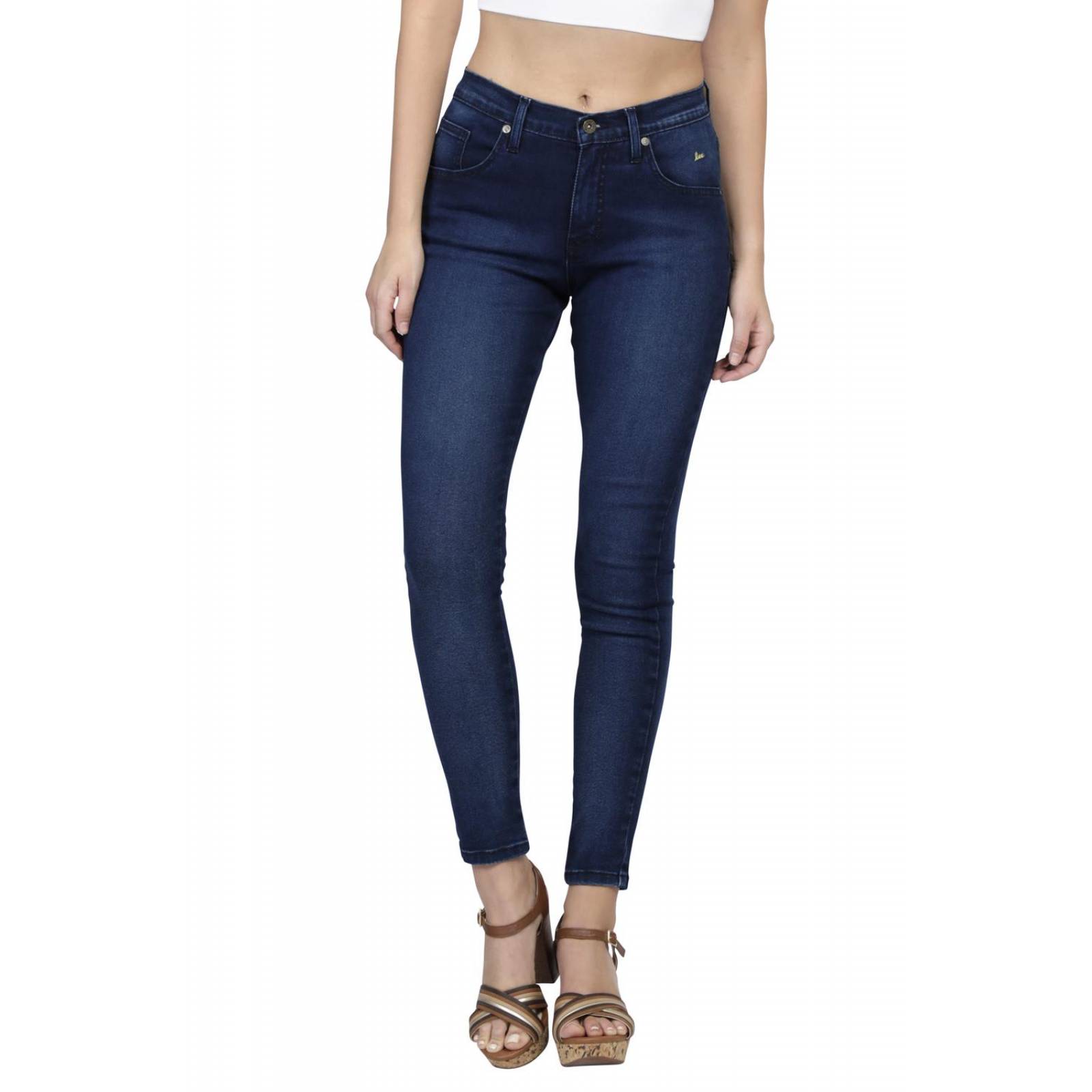 Pantalon Jeans Skinny Cintura Alta Lee Mujer 02M5 
