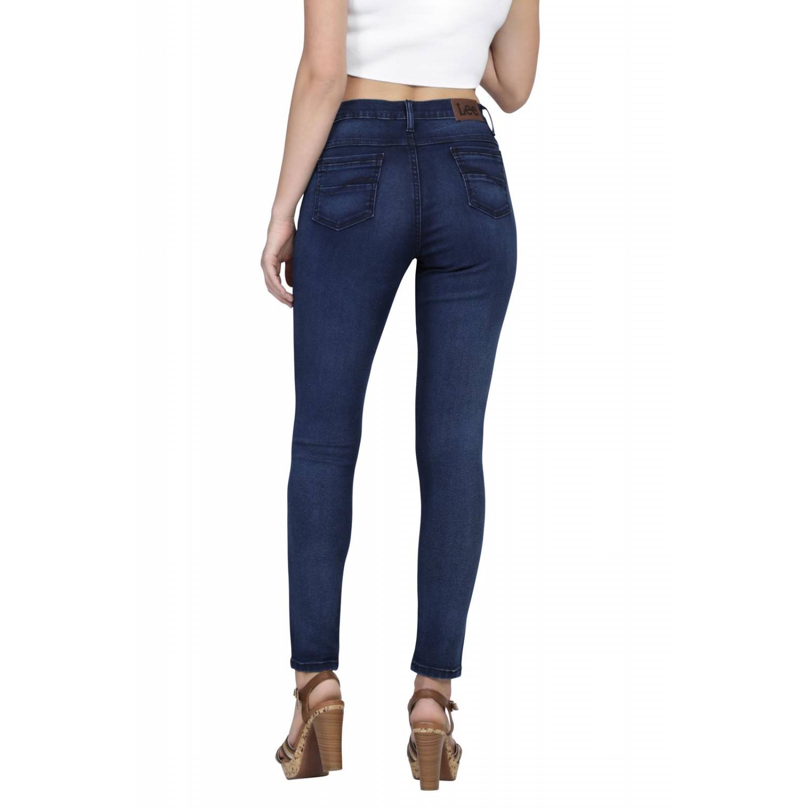 Pantalon Jeans Skinny Cintura Alta Lee Mujer 02M5 