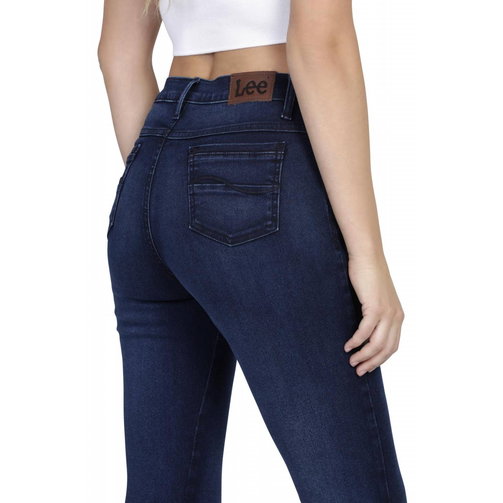 Pantalon Jeans Skinny Cintura Alta Lee Mujer 02M5 