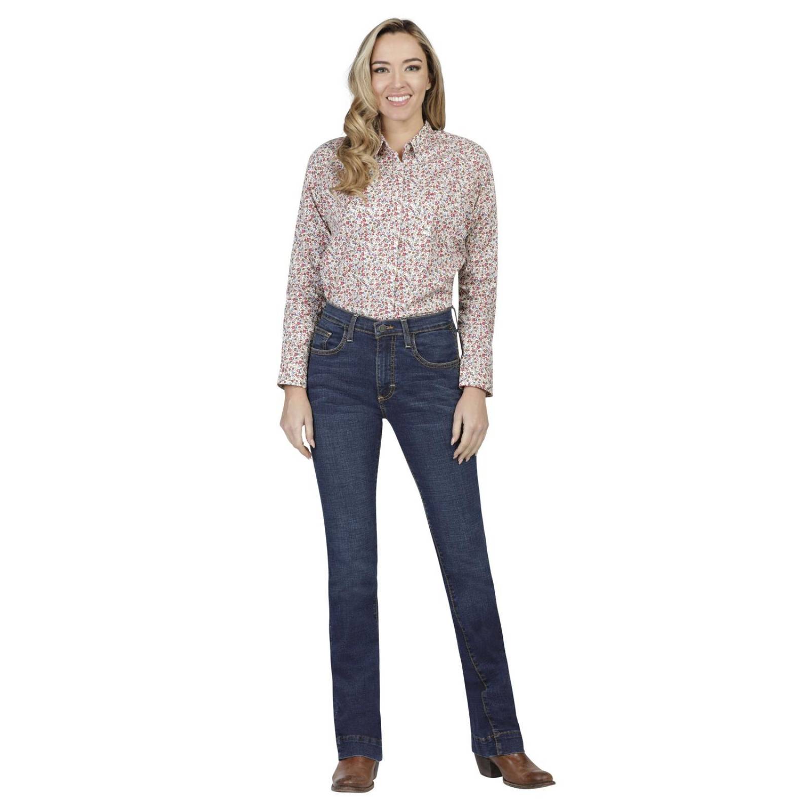 Pantalón Jeans High Rise Flare Wrangler Mujer 145