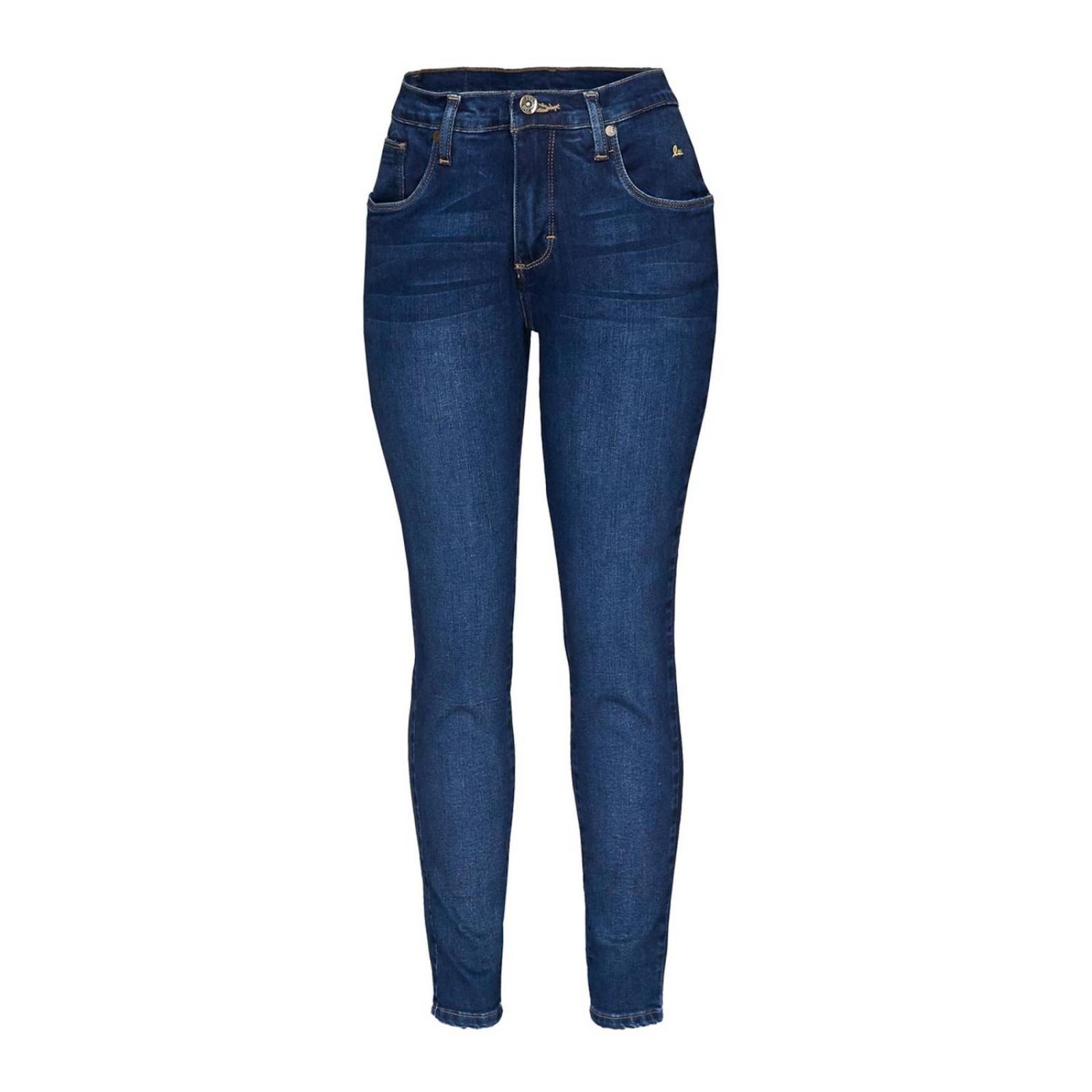 Pantalon Jeans Skinny Cintura Alta Lee Mujer Ri46