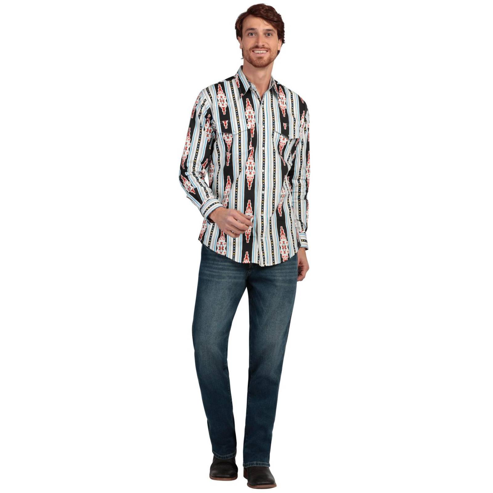 Camisa Regular Fit Manga Larga Wrangler Hombre 892 