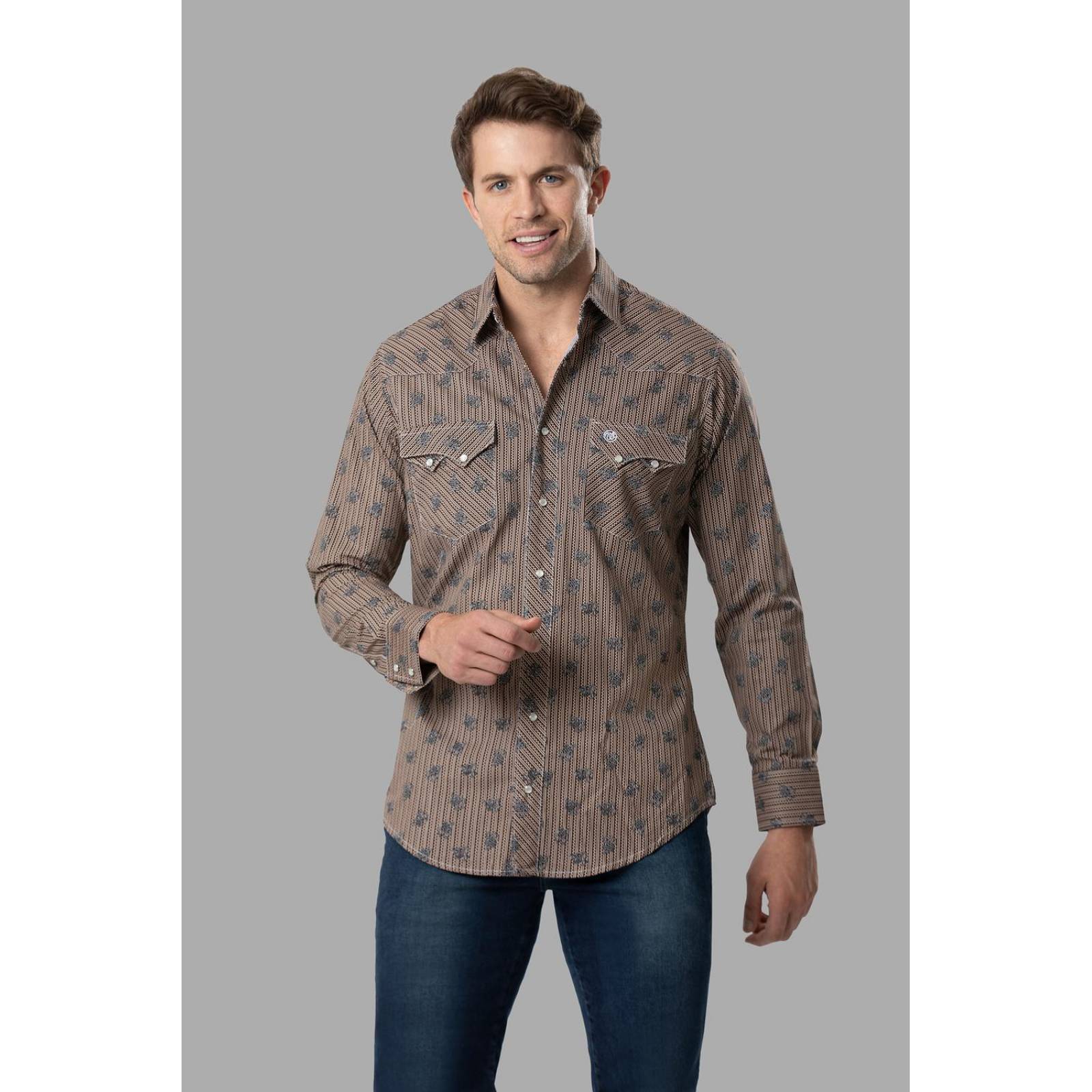 Camisa Vaquera Slim Fit Wrangler Manga larga Hombre 622 